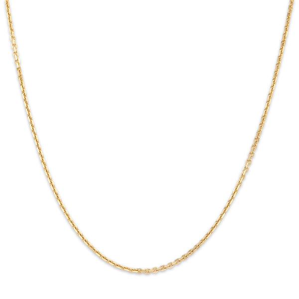 Vintage Italian 14k Yellow Gold Anchor Link Necklace 18