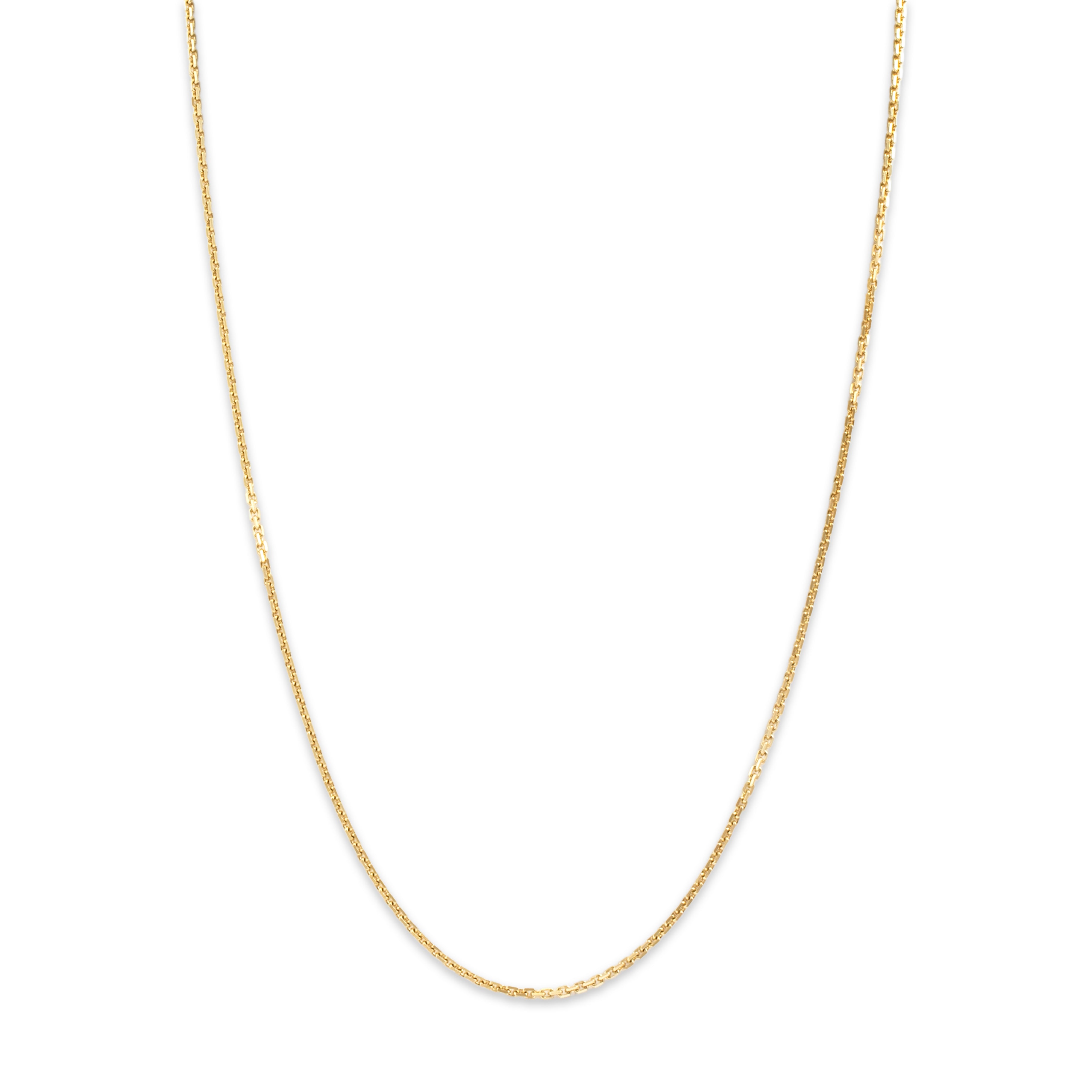 Vintage Italian 14k Yellow Gold Anchor Link Necklace - Close-up view