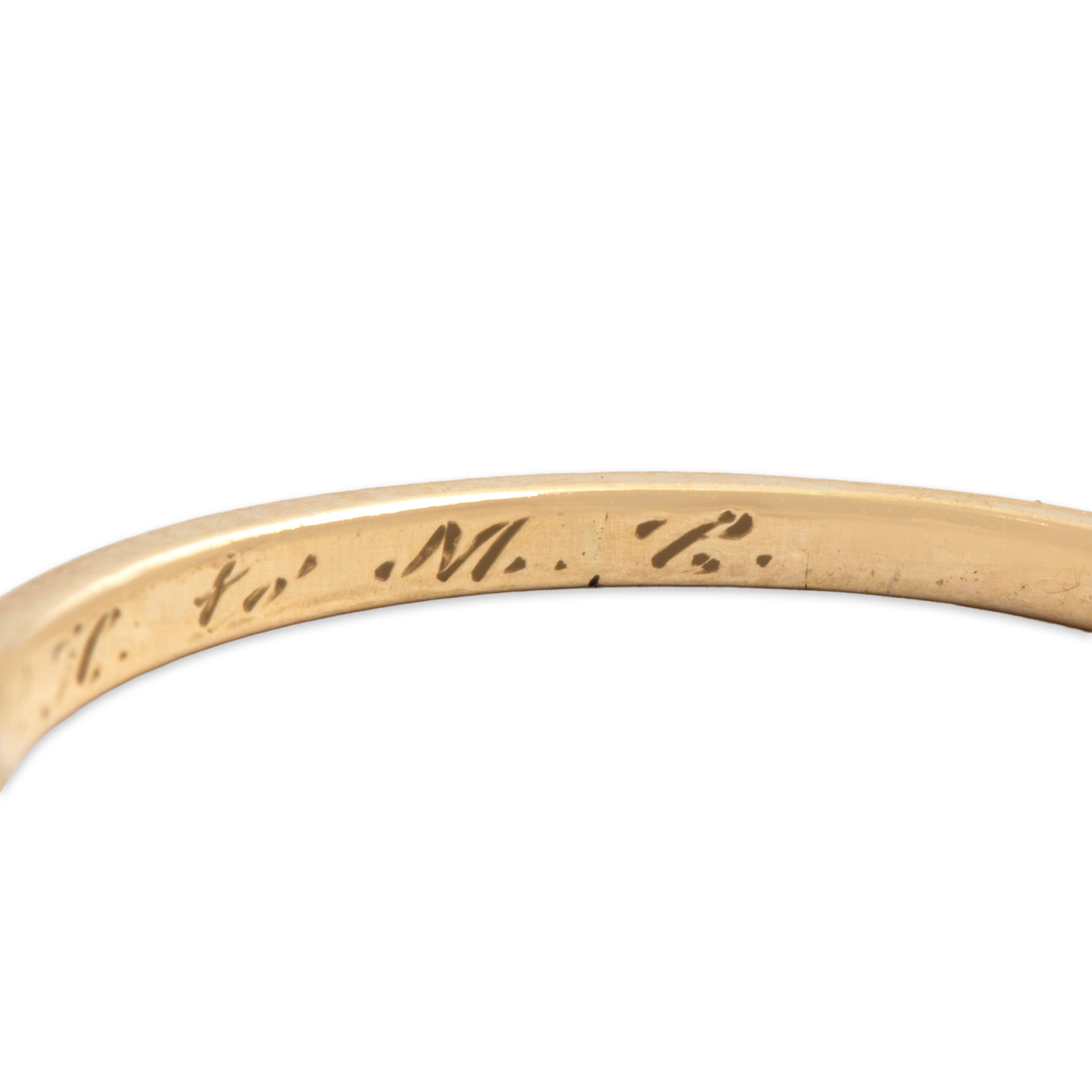 14k Yellow Gold Engraved Band Ring, Ring Size 6.25, Stackable Band Ring 14k Yellow Gold Engraved Band Ring, Ring Size 6.25, Stackable Band Ring