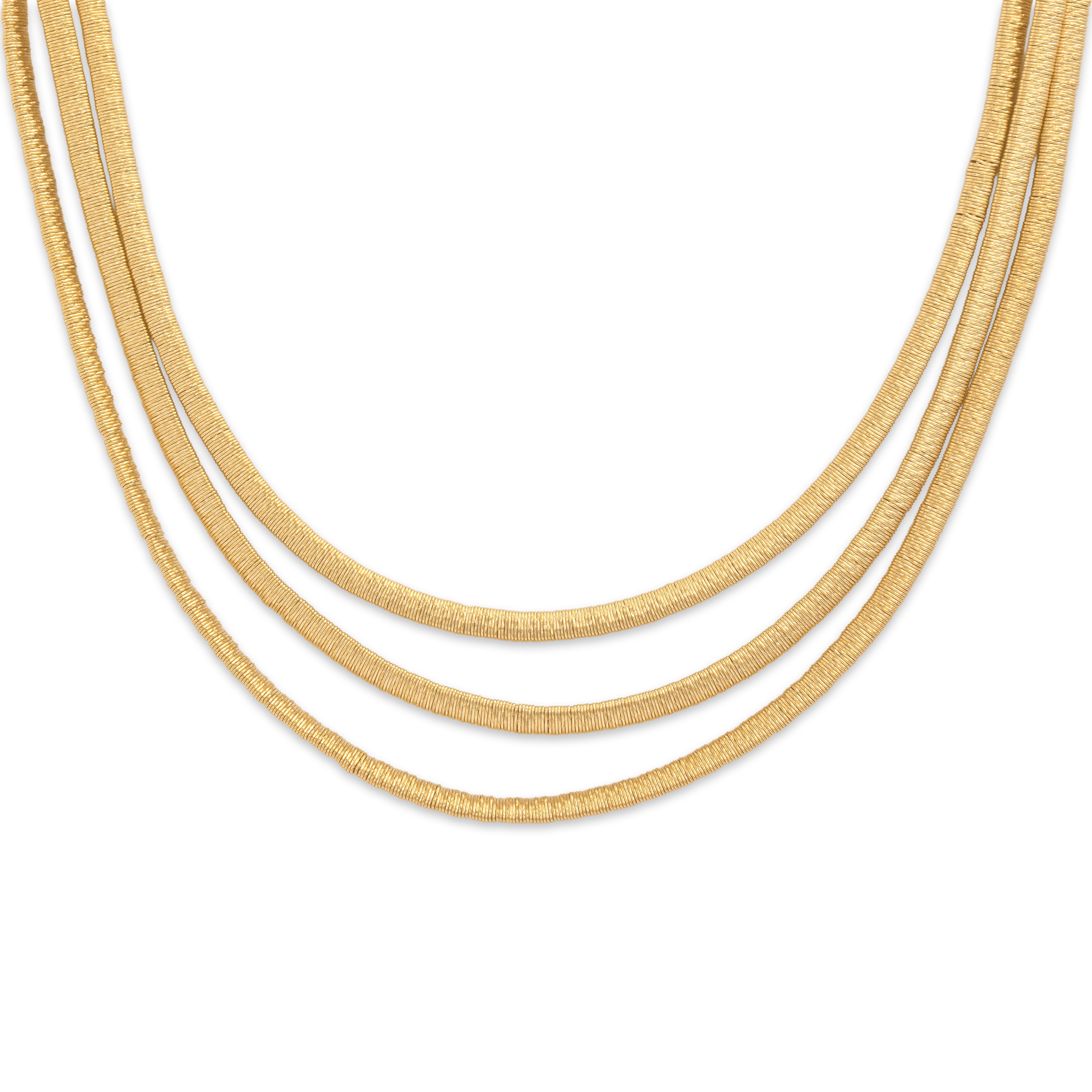 Estate Marco Bicego 18k Yellow & White Gold Diamond Draping Wire-Wrapped Elegance Necklace - detail view #1