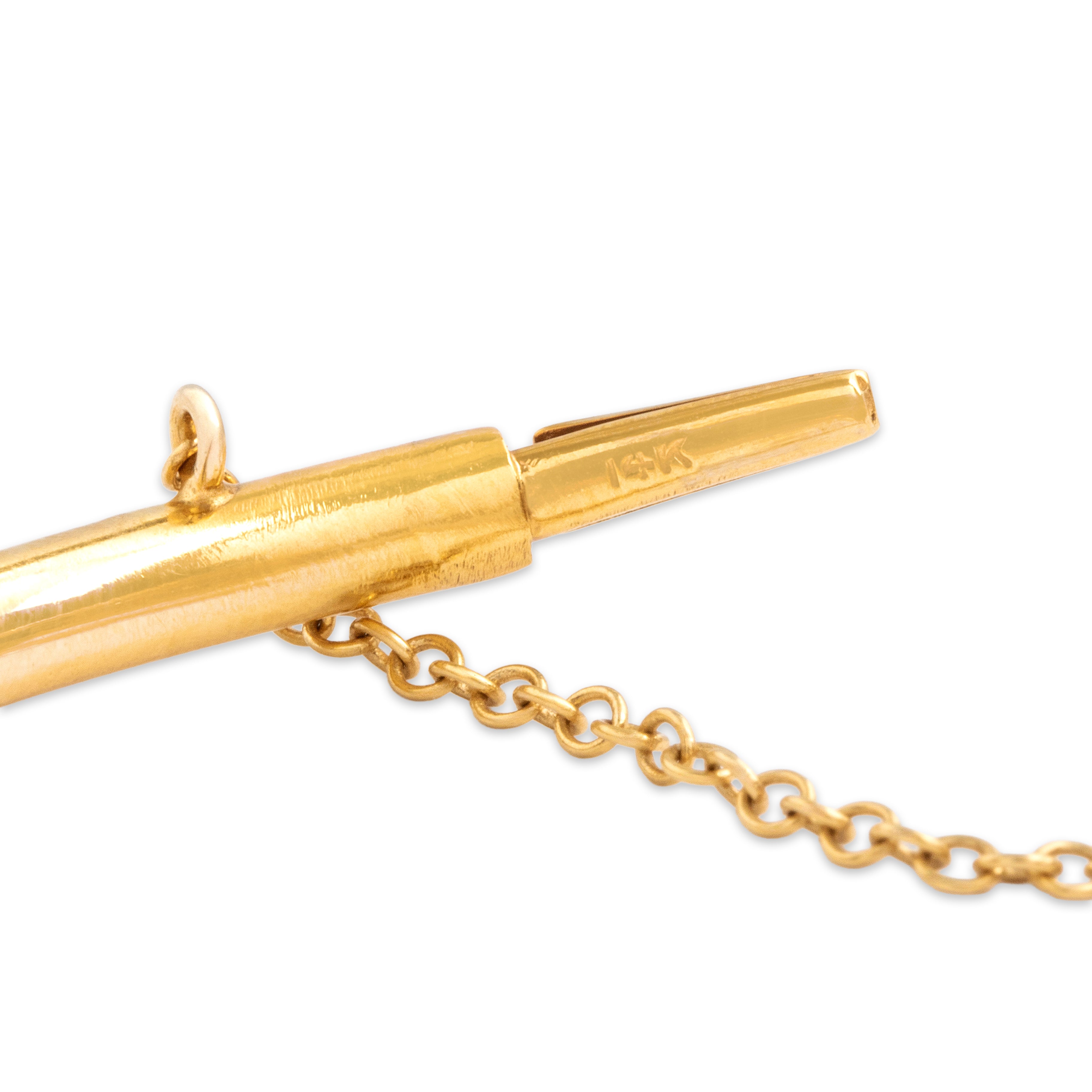 Vintage 14k Yellow Gold Diamond Floral Bracelet - Hallmark view