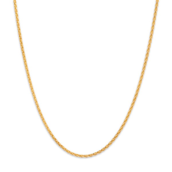 Vintage Italian 14k Yellow Gold Elegant Spiga Chain 23.5