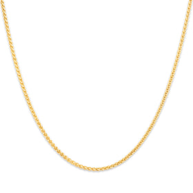 Vintage 14k Yellow Gold Everyday 1.4mm Wheat Chain 18"