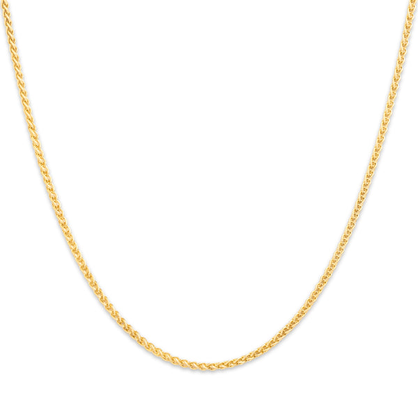 Vintage 14k Yellow Gold Everyday 1.4mm Wheat Chain 18