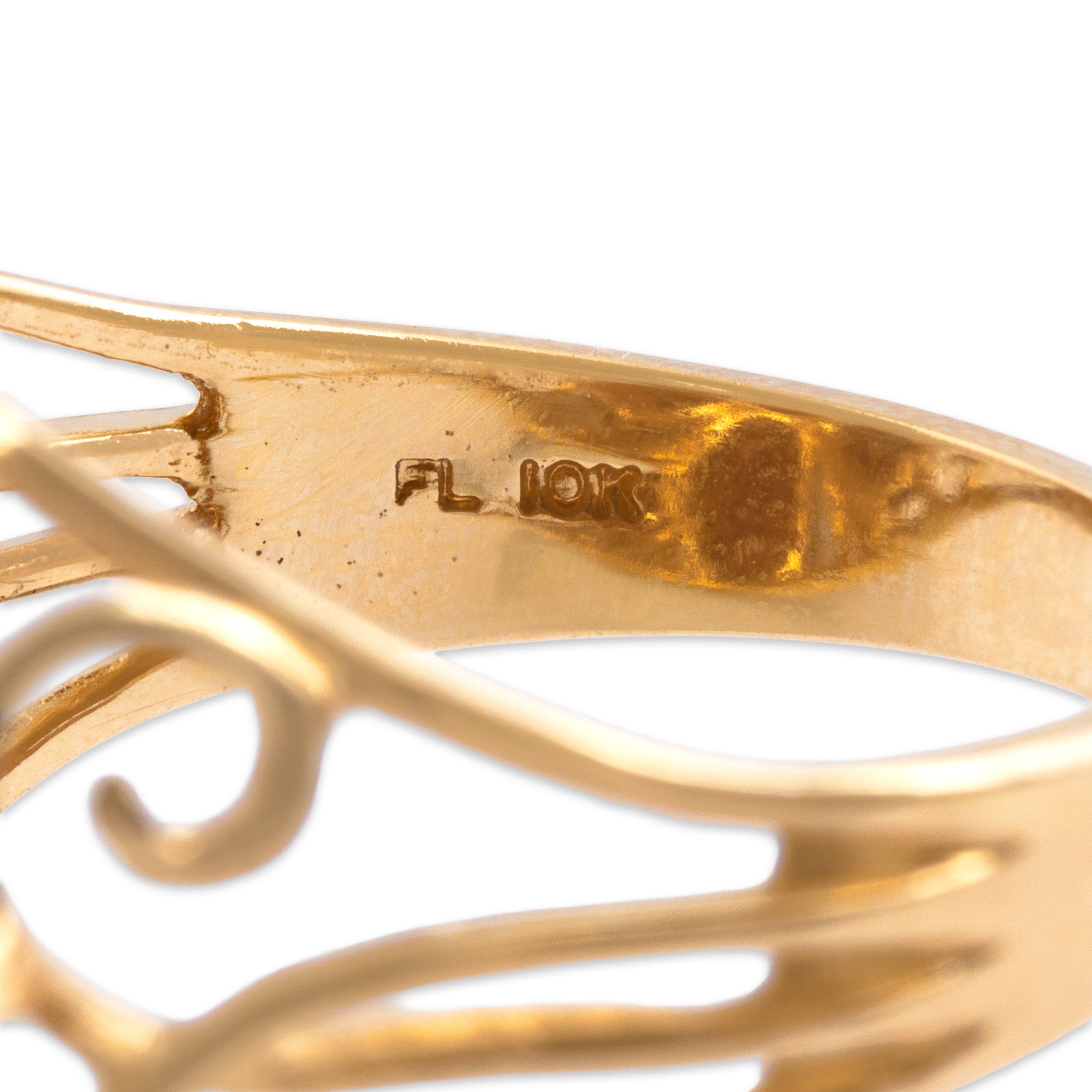 Vintage Large 10k Yellow Gold 10.26cttw Garnet Dome Oval Halo Ring - Hallmark view