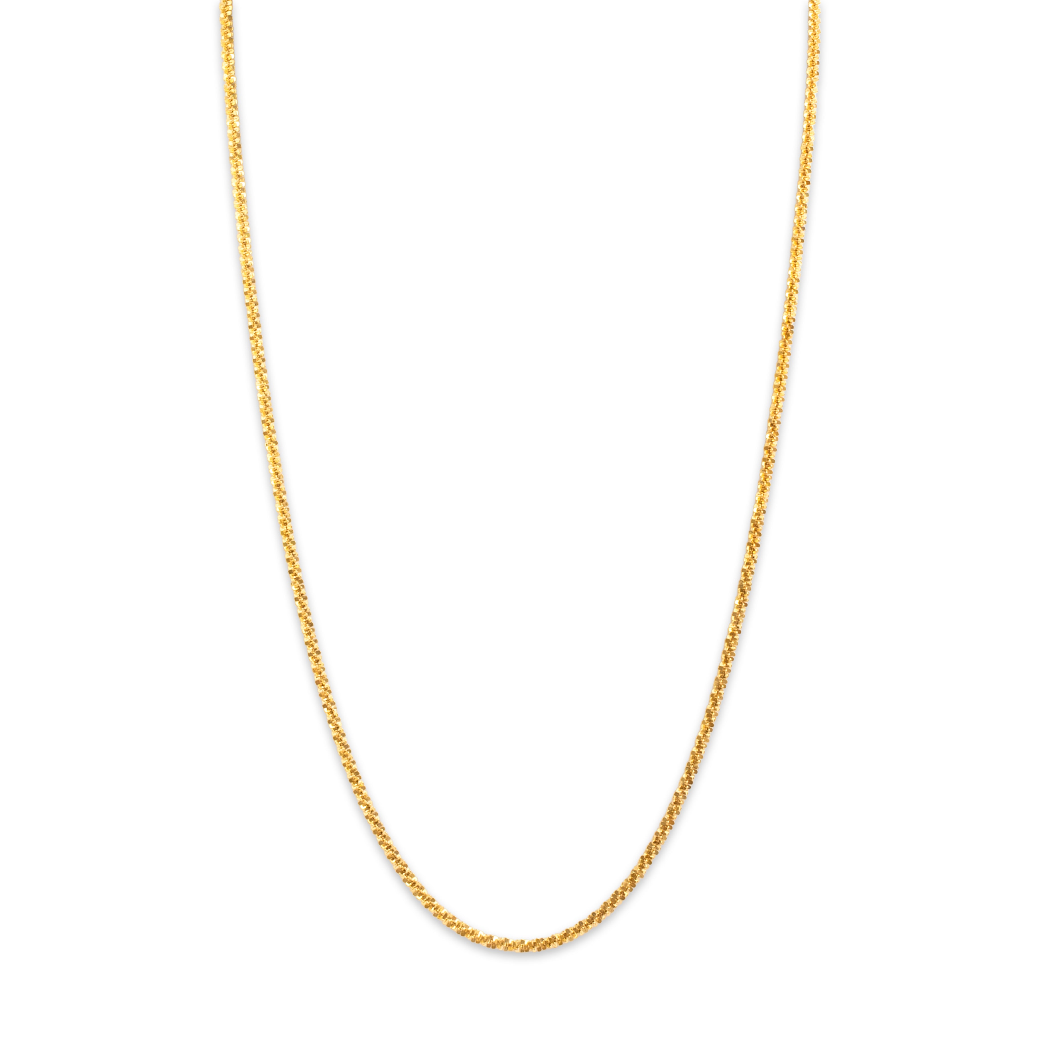 Vintage 14k Yellow Gold Eye-Catching Margarita Chain Necklace - detail view #1