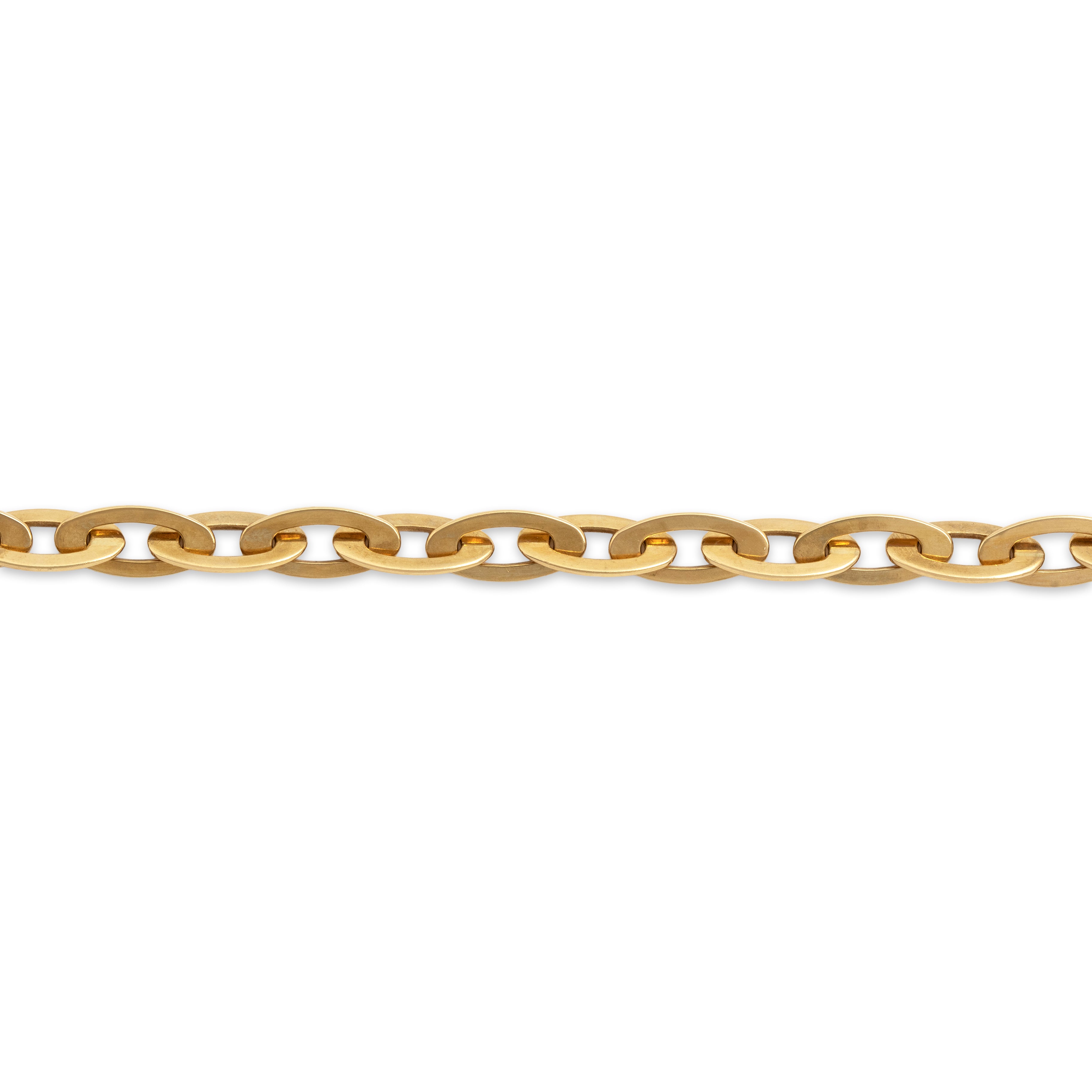Vintage Roberto Coin Italian 18k Yellow Gold Blue Sapphire Oval Link Cabochon Clasp Bracelet - Close-up view