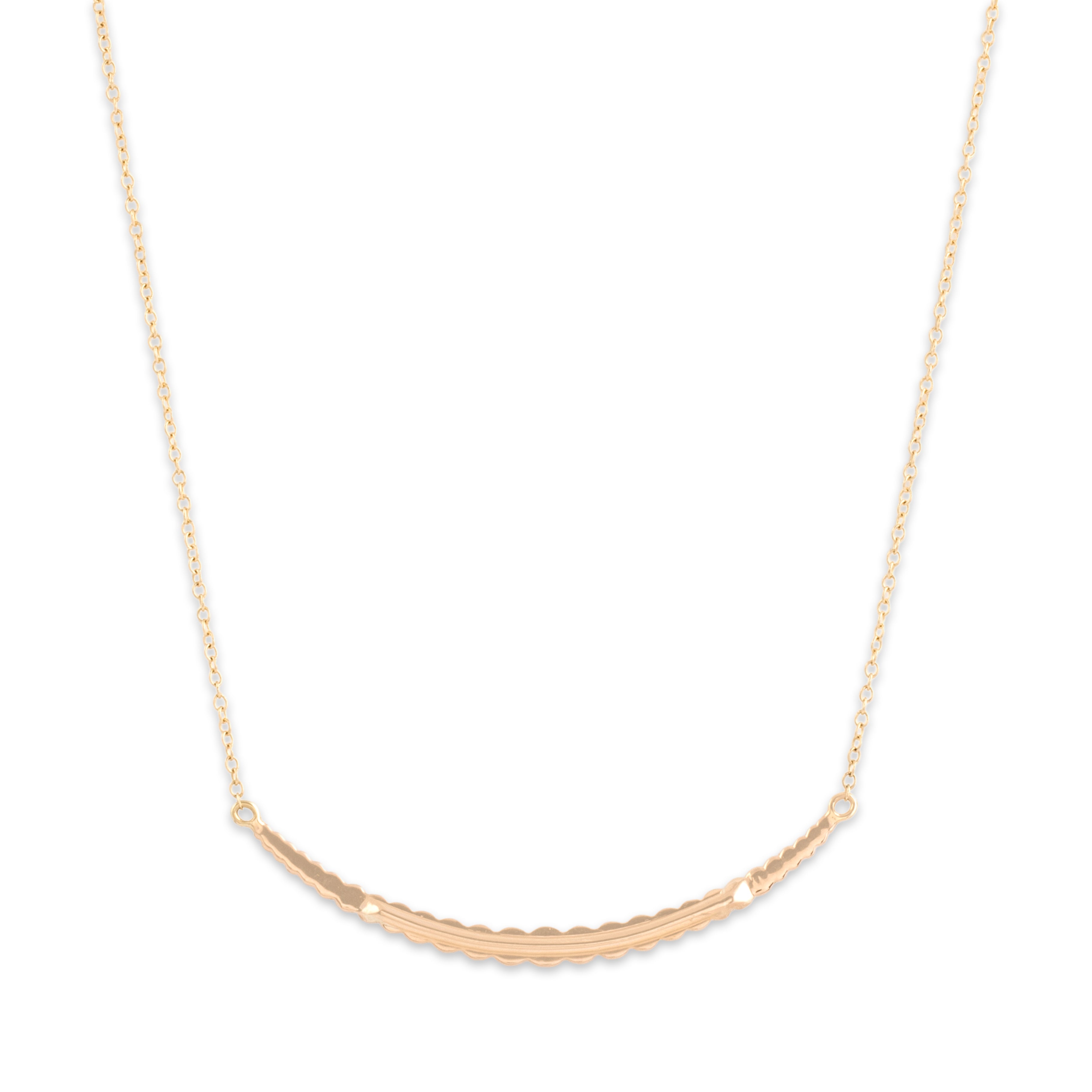 Antique 14k Rosy Yellow & Yellow Gold Pearl Stunning Graduated Crescent Necklace - Back view