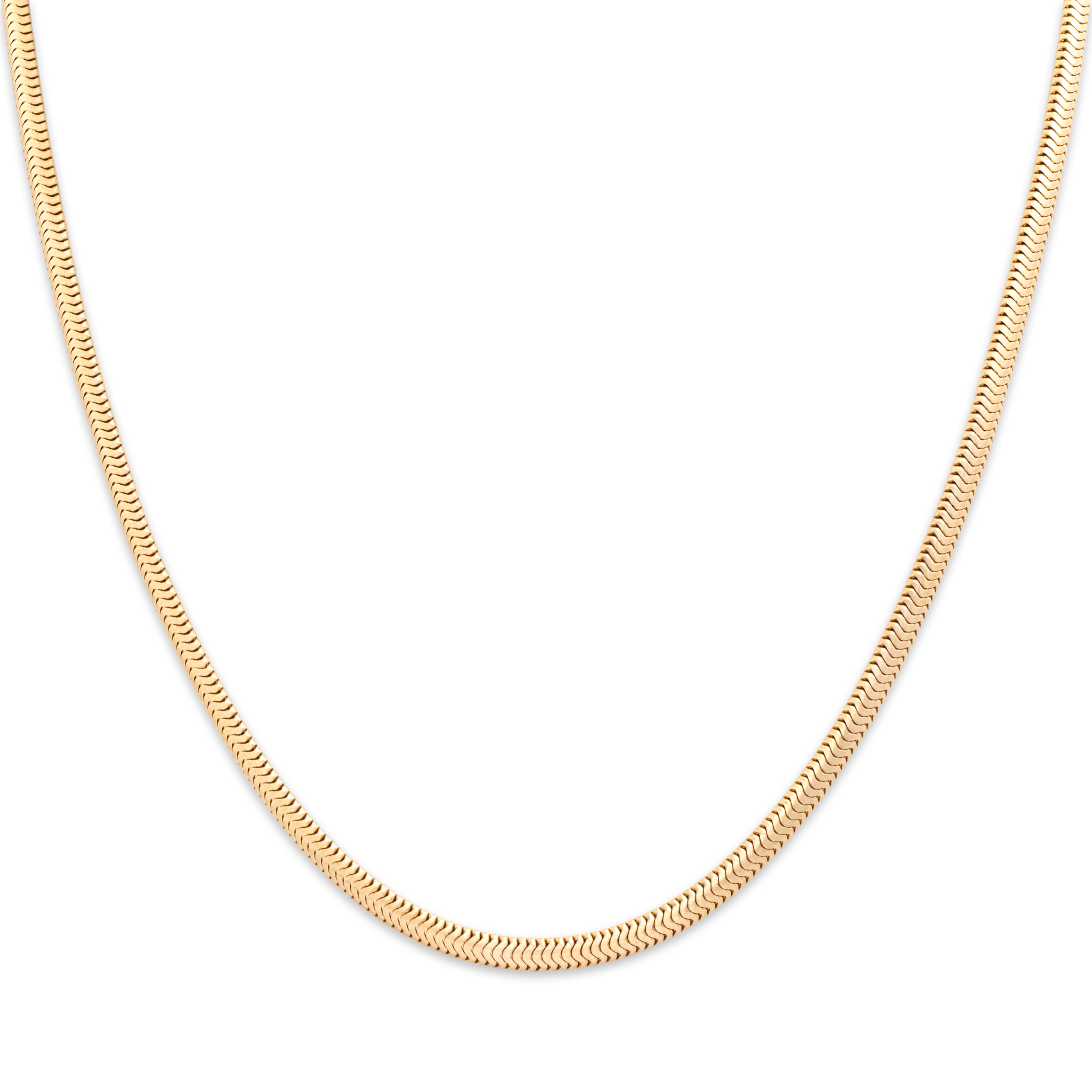 Vintage 14k Yellow Gold Fluid Snake Chain Necklace - detail view #1