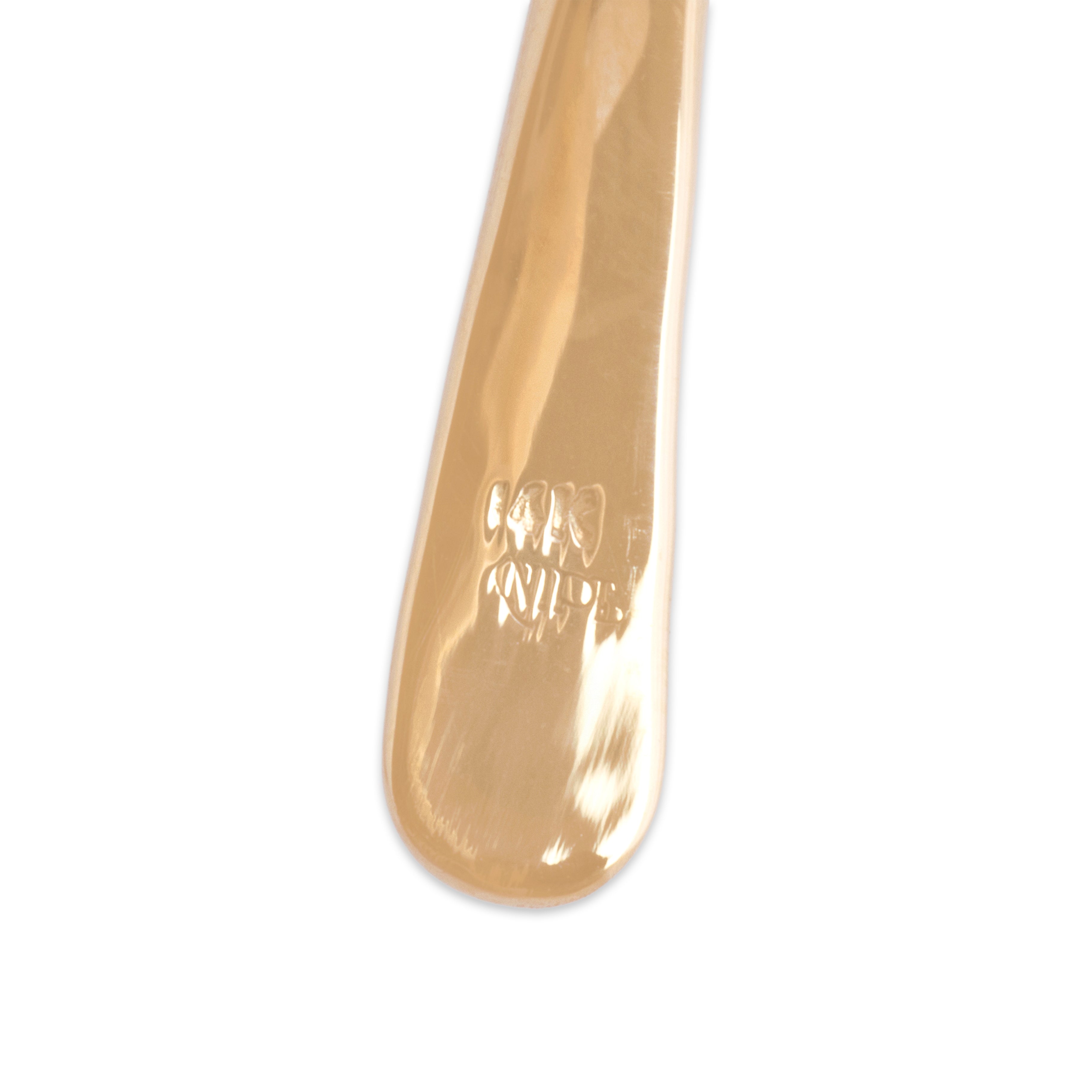 Vintage 14k Yellow Gold Sleek Sophisticated Flat Cuff Bracelet - Hallmark view