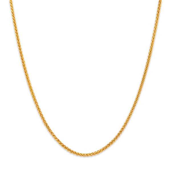 Vintage 14k Yellow Gold Chic 1.6mm Wheat Chain 24
