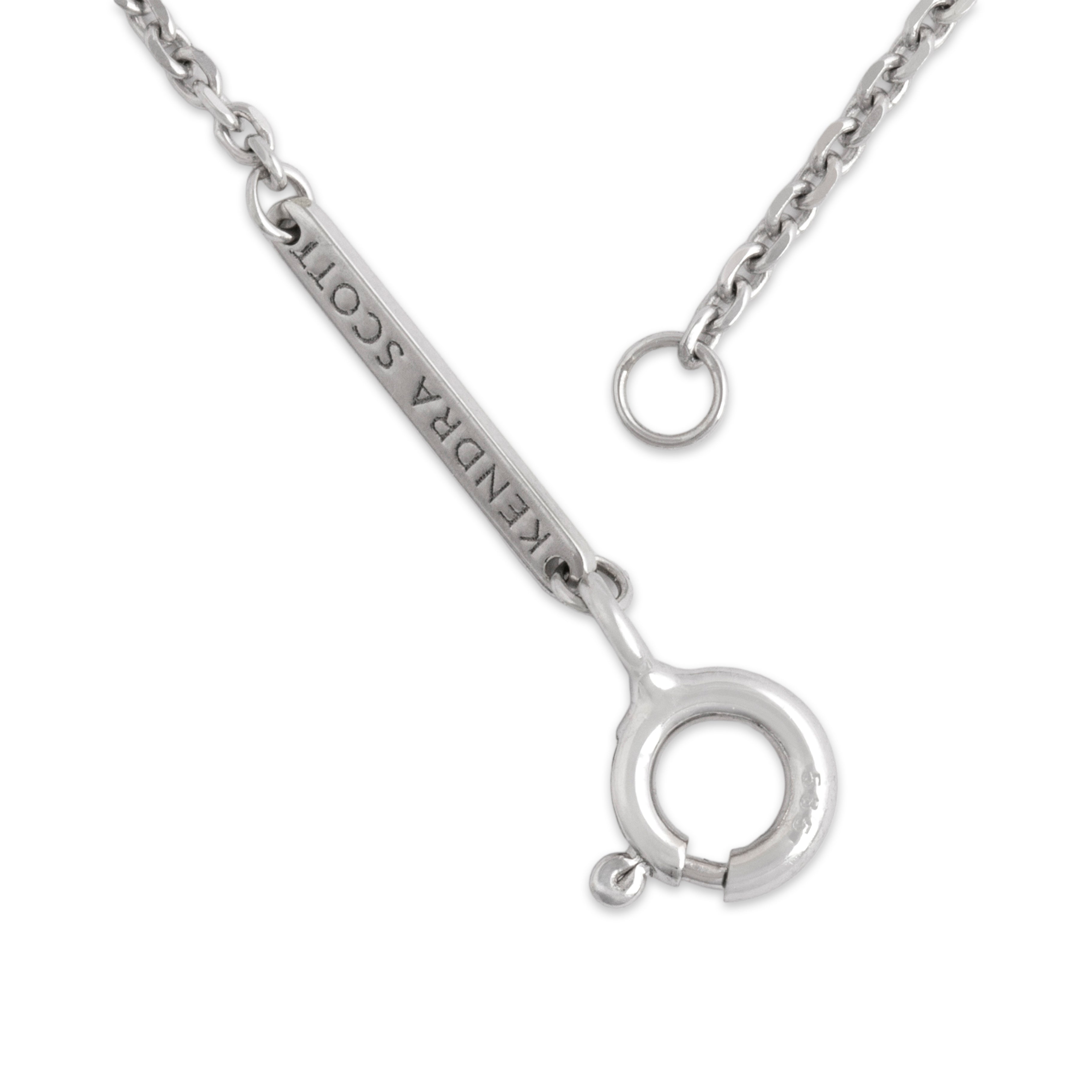 Estate Kendra Scott 14k White Gold Classic Cable Chain Necklace - clasp view