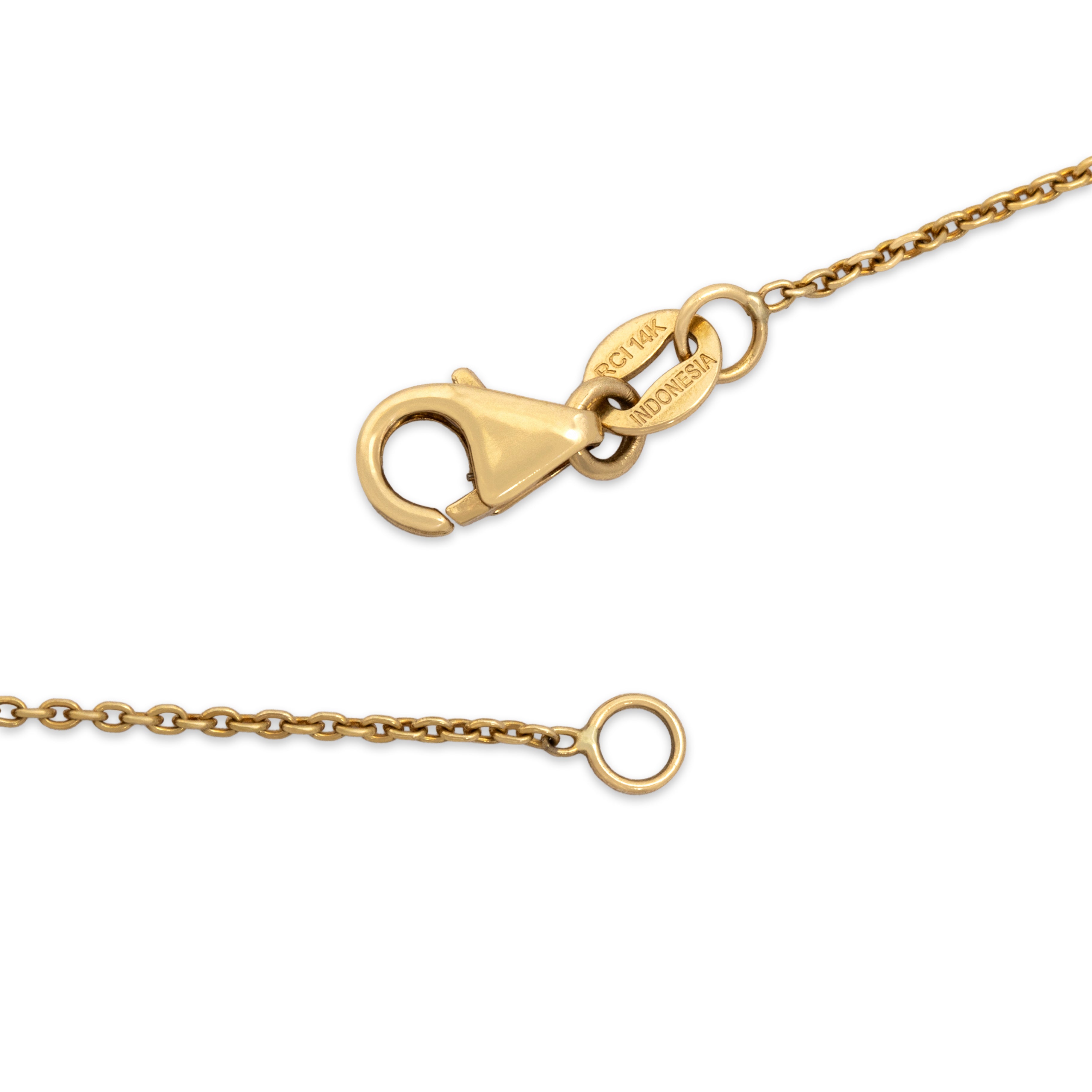 Estate 14k Yellow Gold .54cttw Citrine Amethyst Pink Quartz Pink Tourmaline Diamond Artistic Multi-Cut Cluster Necklace - clasp view