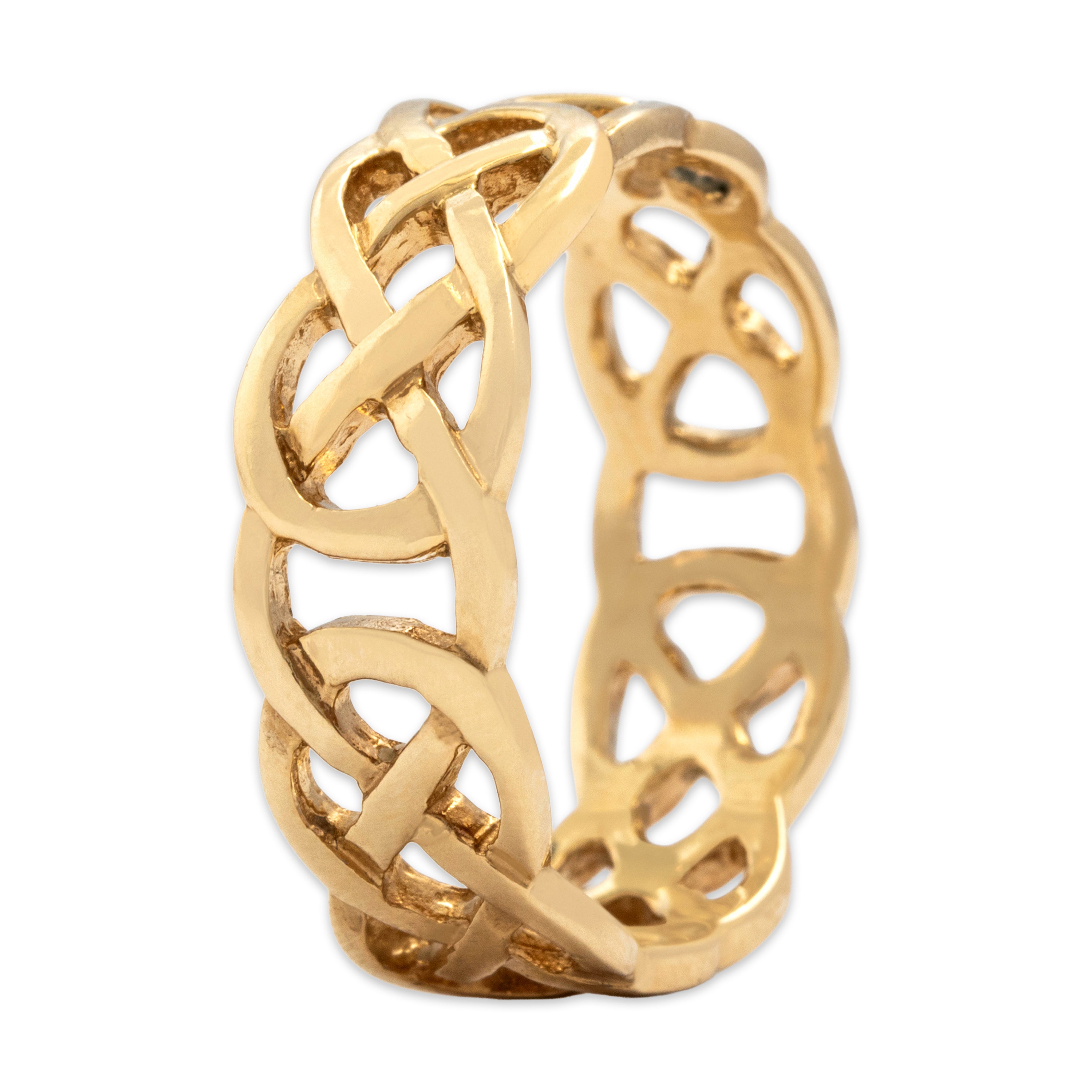 Vintage 9k Yellow Gold Celtic Knot Ring - detail view #2