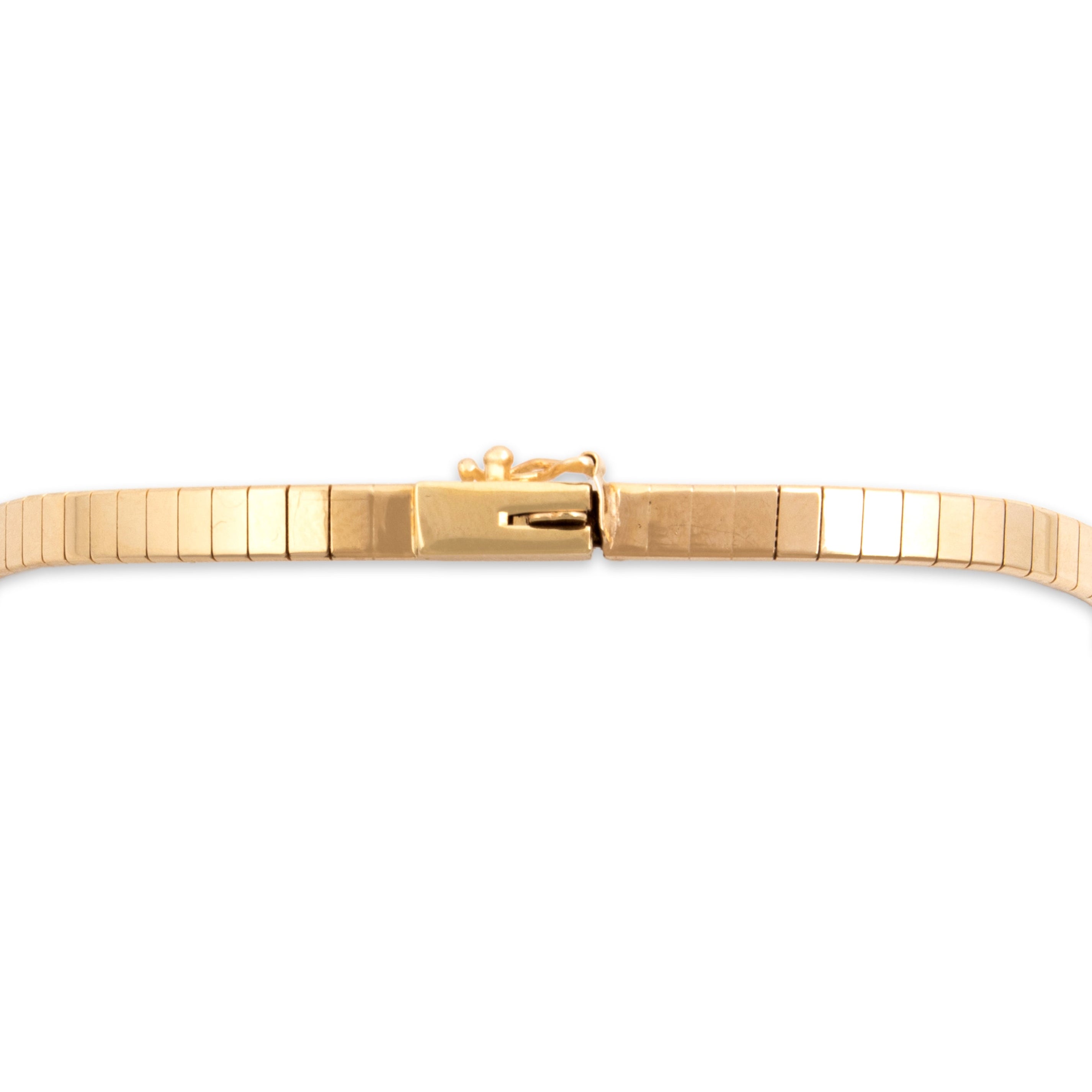 Vintage 14k Yellow Gold .8cttw Ruby .69cttw Diamond Spectacular Banded Channel Bracelet - Back view