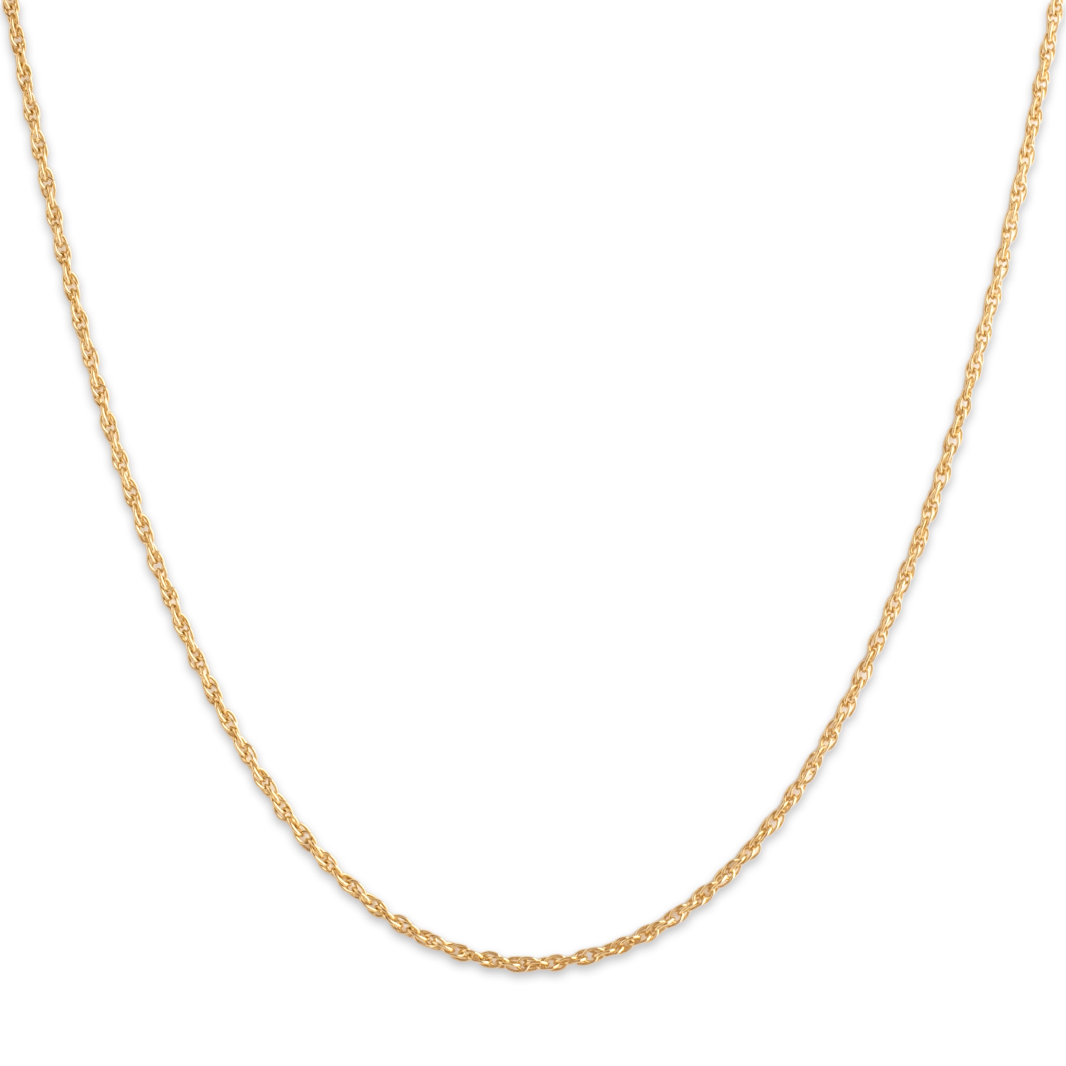 Vintage 1.3mm 14k Yellow Gold Double Cable Link 1.3mm Chain 18