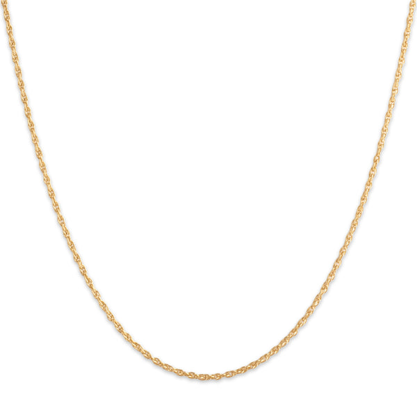 Vintage 1.3mm 14k Yellow Gold Double Cable Link 1.3mm Chain 18