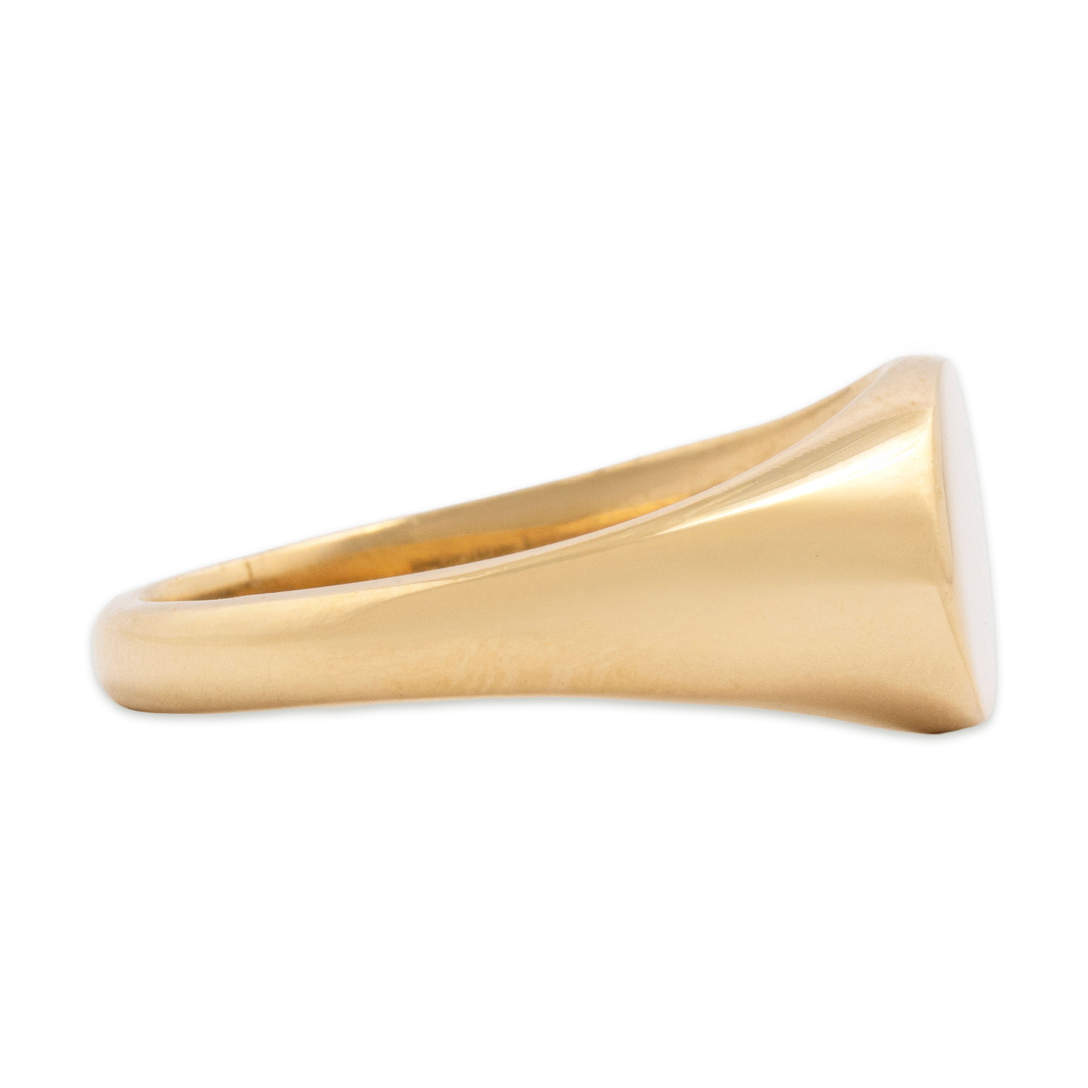 Antique Larter & Sons 14k Yellow Gold Gleaming Classic Oval Signet Ring 6.50