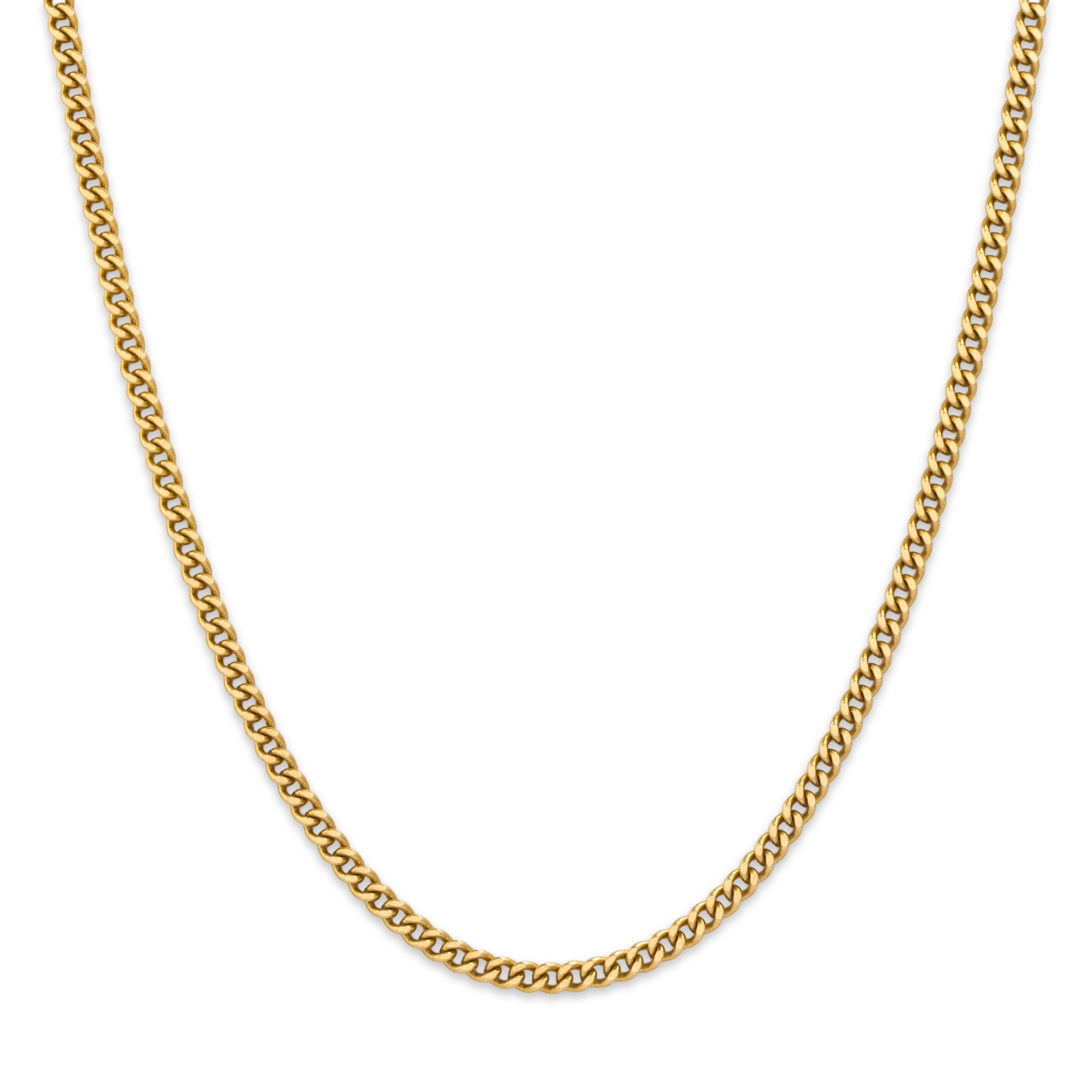 Vintage Significant 14k Yellow Gold 2.2mm Curb Chain - detail view #1