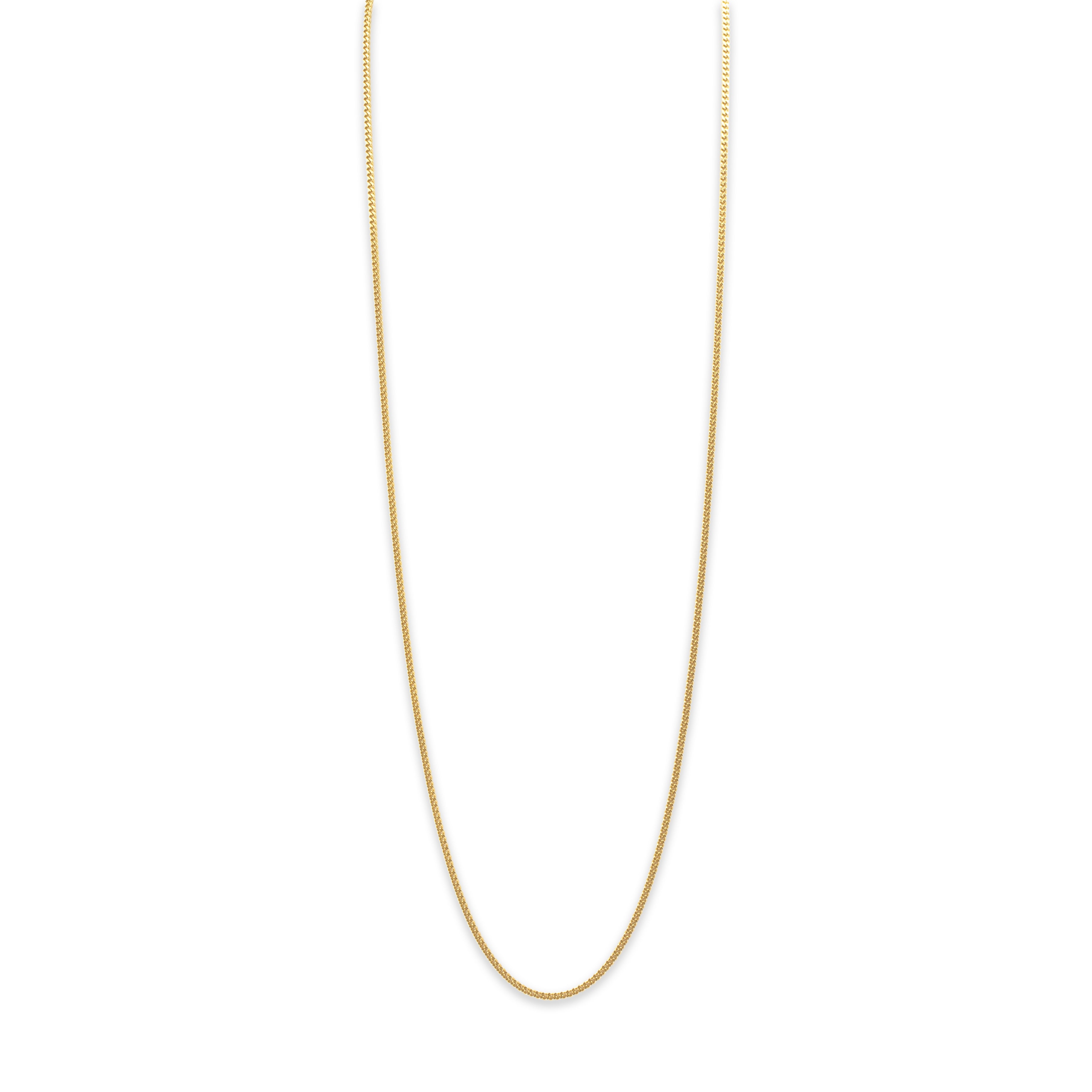 Vintage Significant 14k Yellow Gold 2.2mm Curb Chain - Close-up view