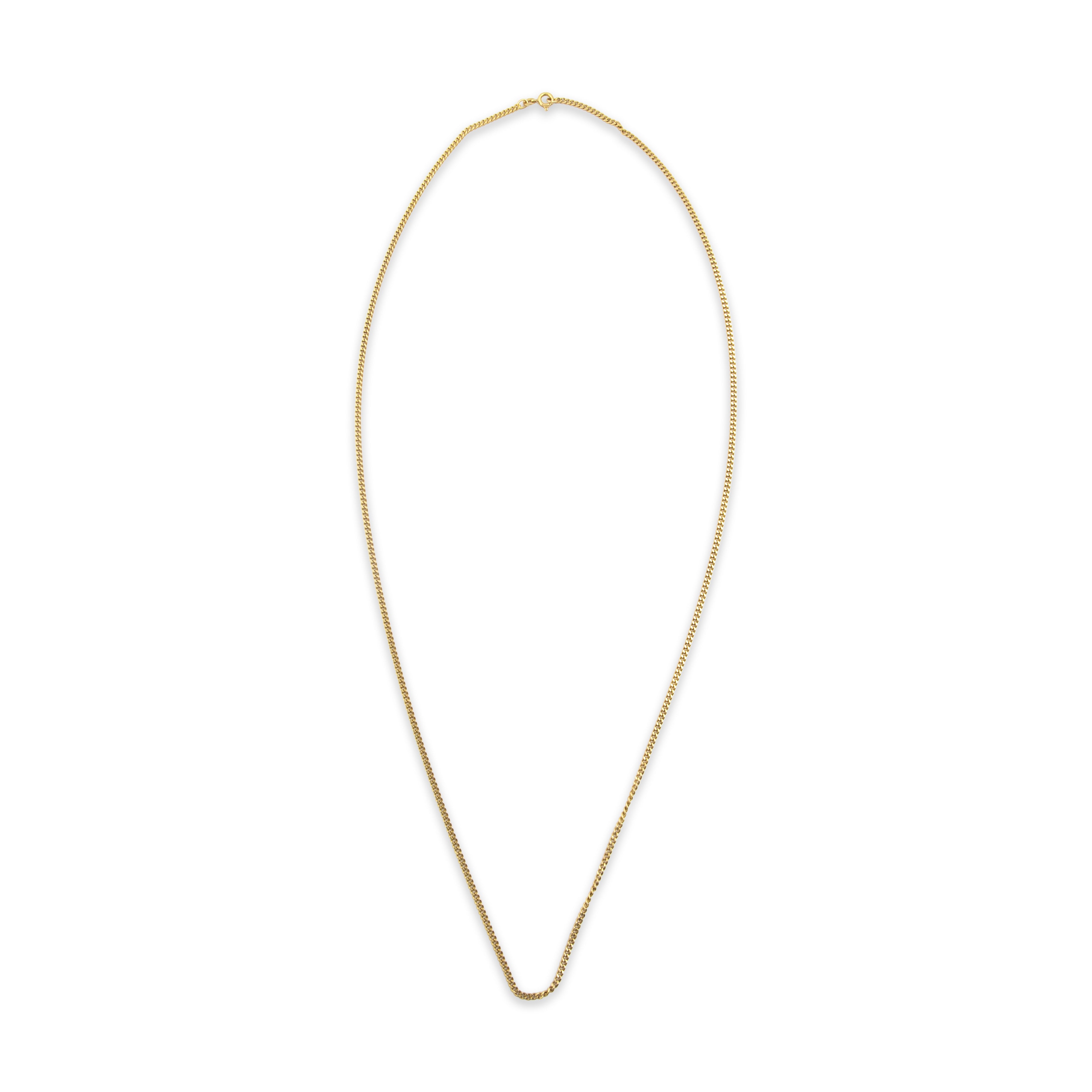 Vintage Significant 14k Yellow Gold 2.2mm Curb Chain - Overall view