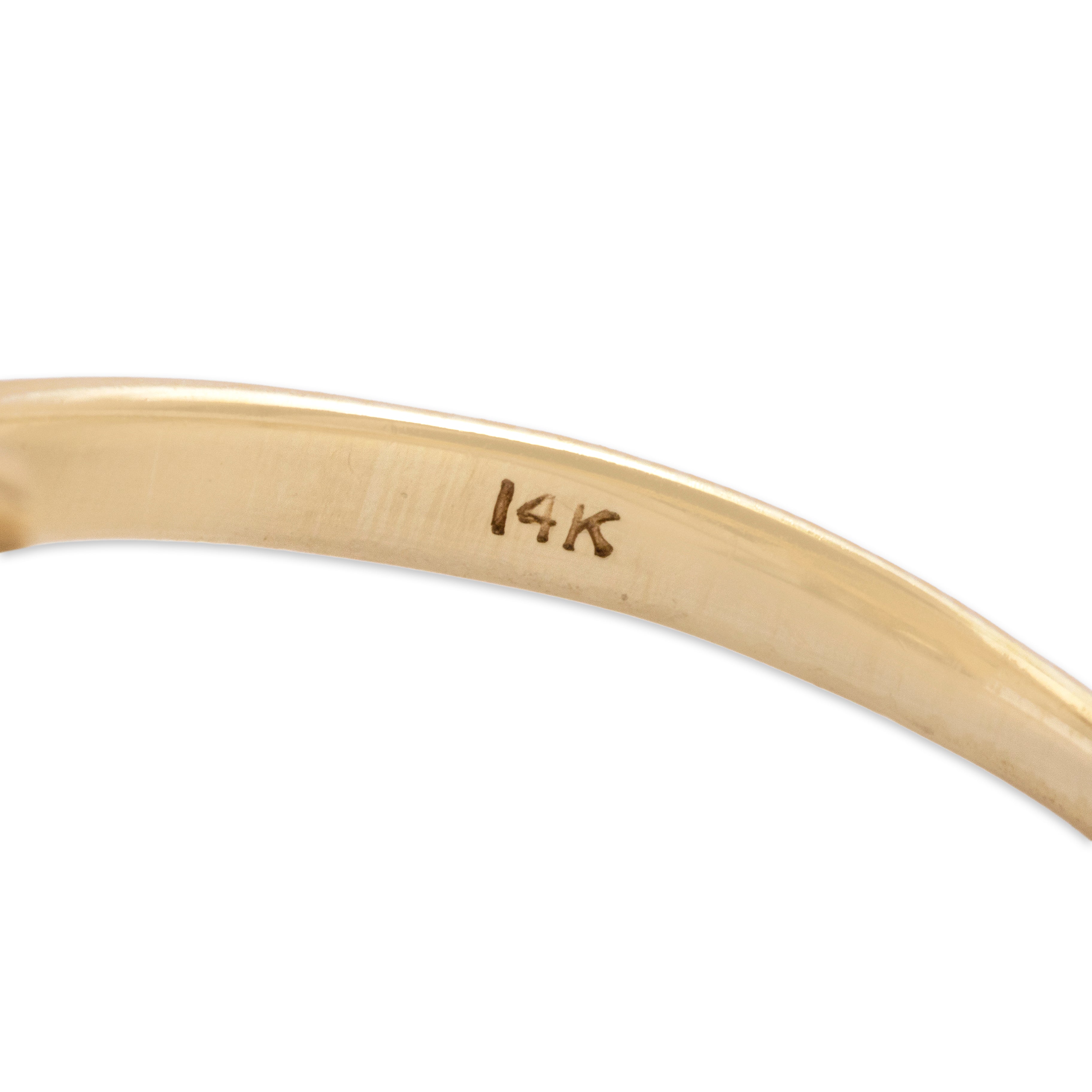 Vintage 14k Yellow & White Gold Diamond Flashing Bold Square Ring - Hallmark view