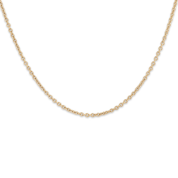Vintage 14k Yellow Gold Classic 1.7mm Cable Chain 16