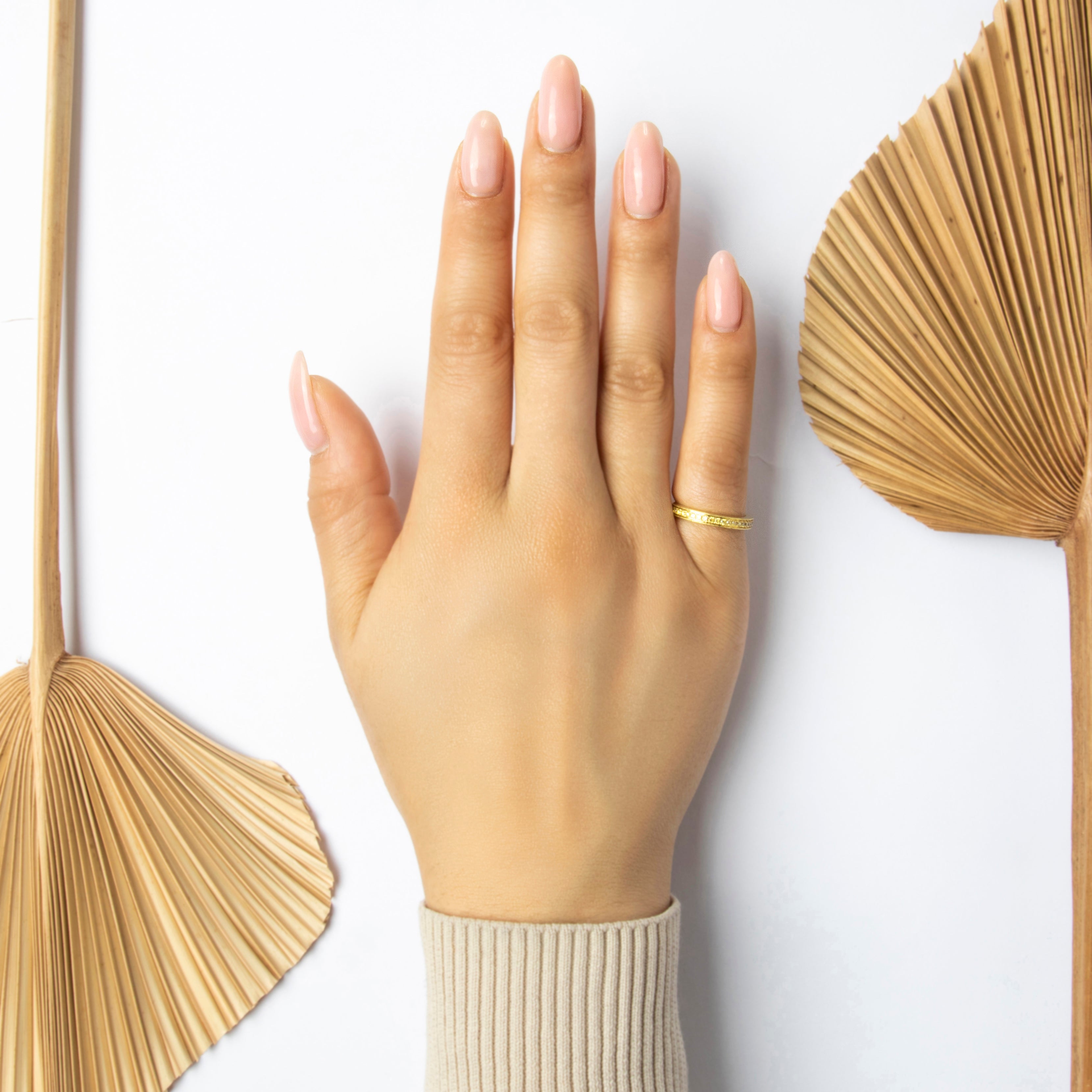 Vintage 18k Yellow Gold Yellow Diamond Sparkling Eternity Band Ring - On model view