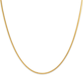Vintage Italian 18k Yellow Gold Everyday 1.5mm Box Chain 16"