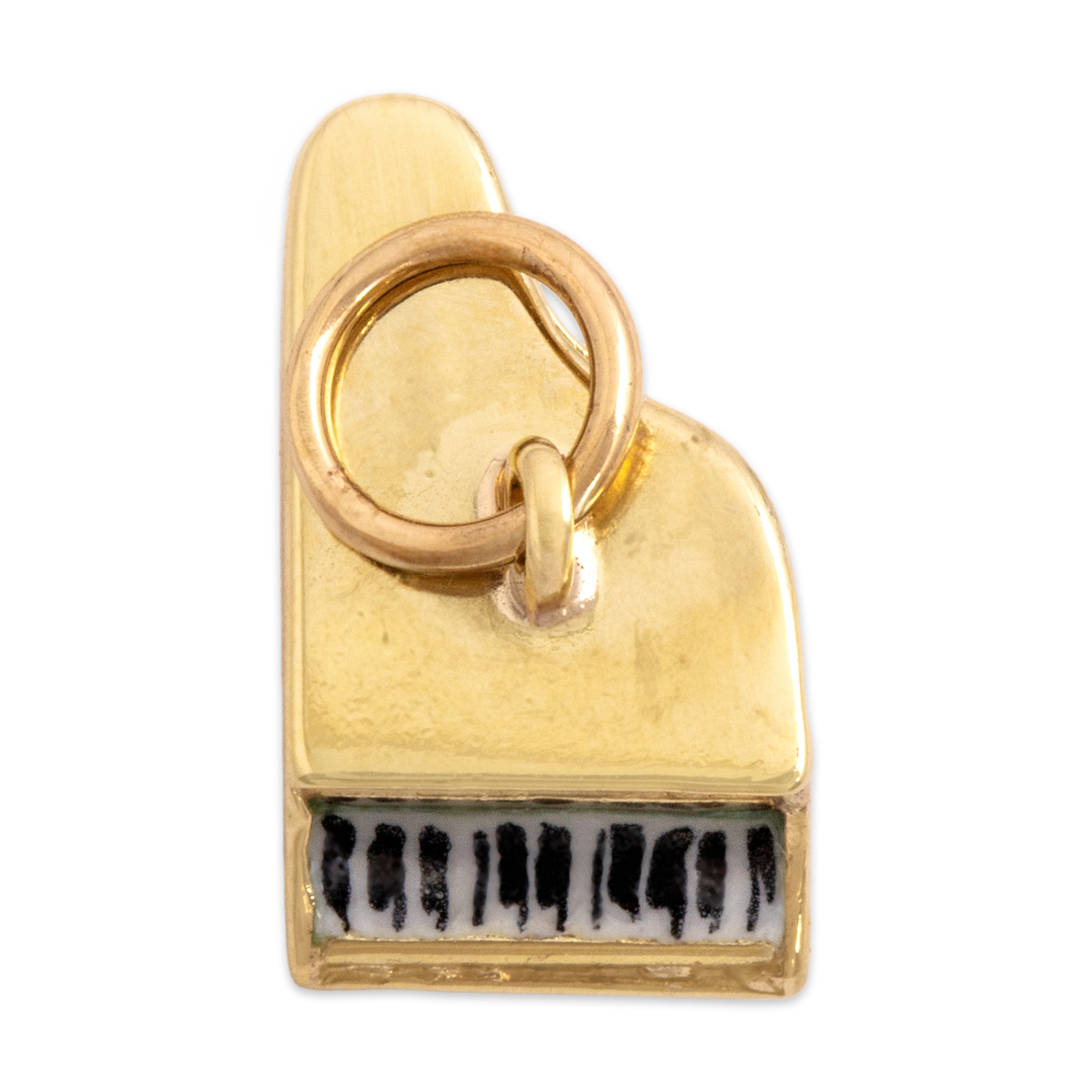 Vintage 14k Yellow Gold Grand Piano Charm / Pendant - detail view #1
