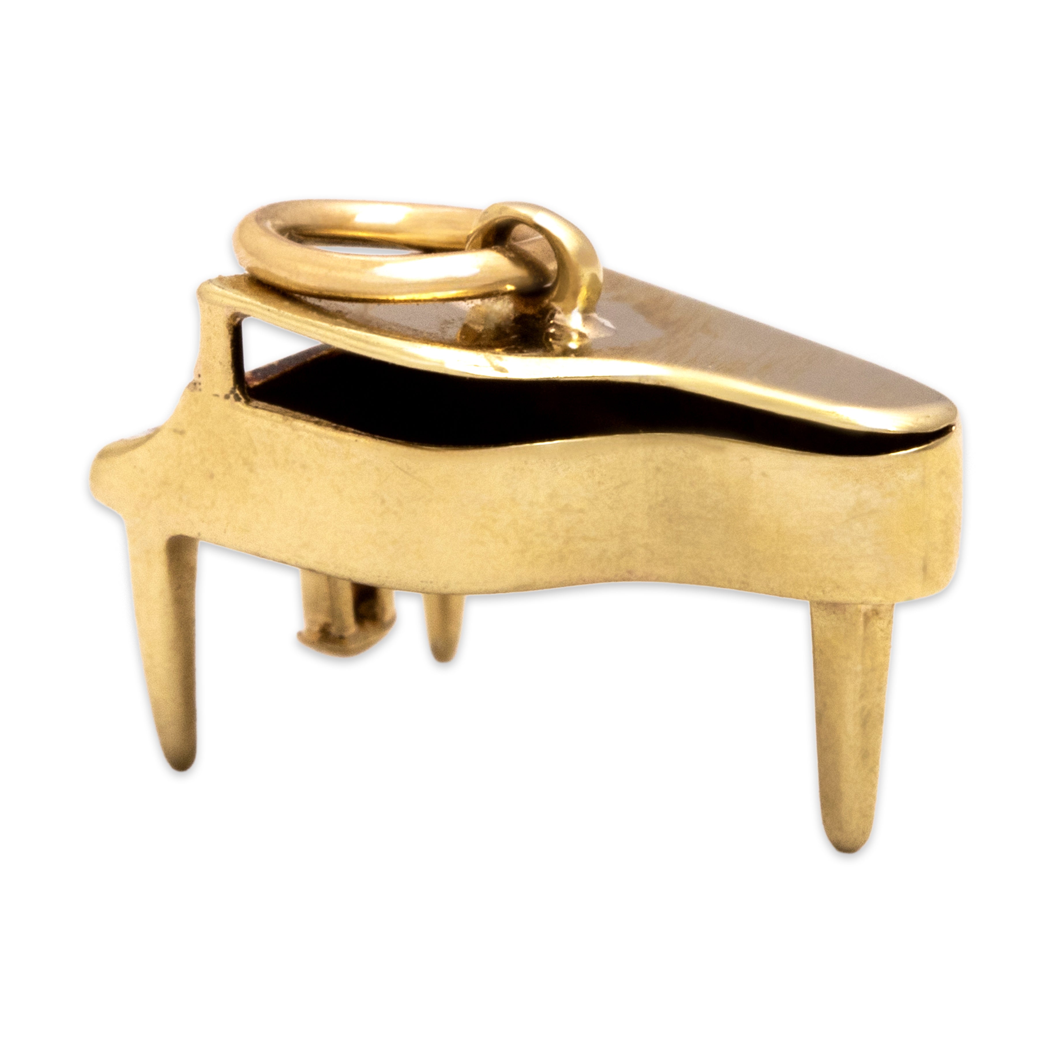Vintage 14k Yellow Gold Grand Piano Charm / Pendant - detail view #2
