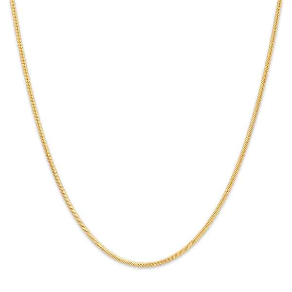 Vintage 14k Yellow Gold Elegant Long 1.35mm Snake Chain 21.75