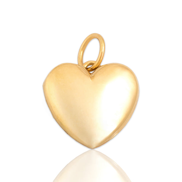 Vintage Tiffany & Co. Italian 18k Yellow Gold Elegant Heart Locket Pendant