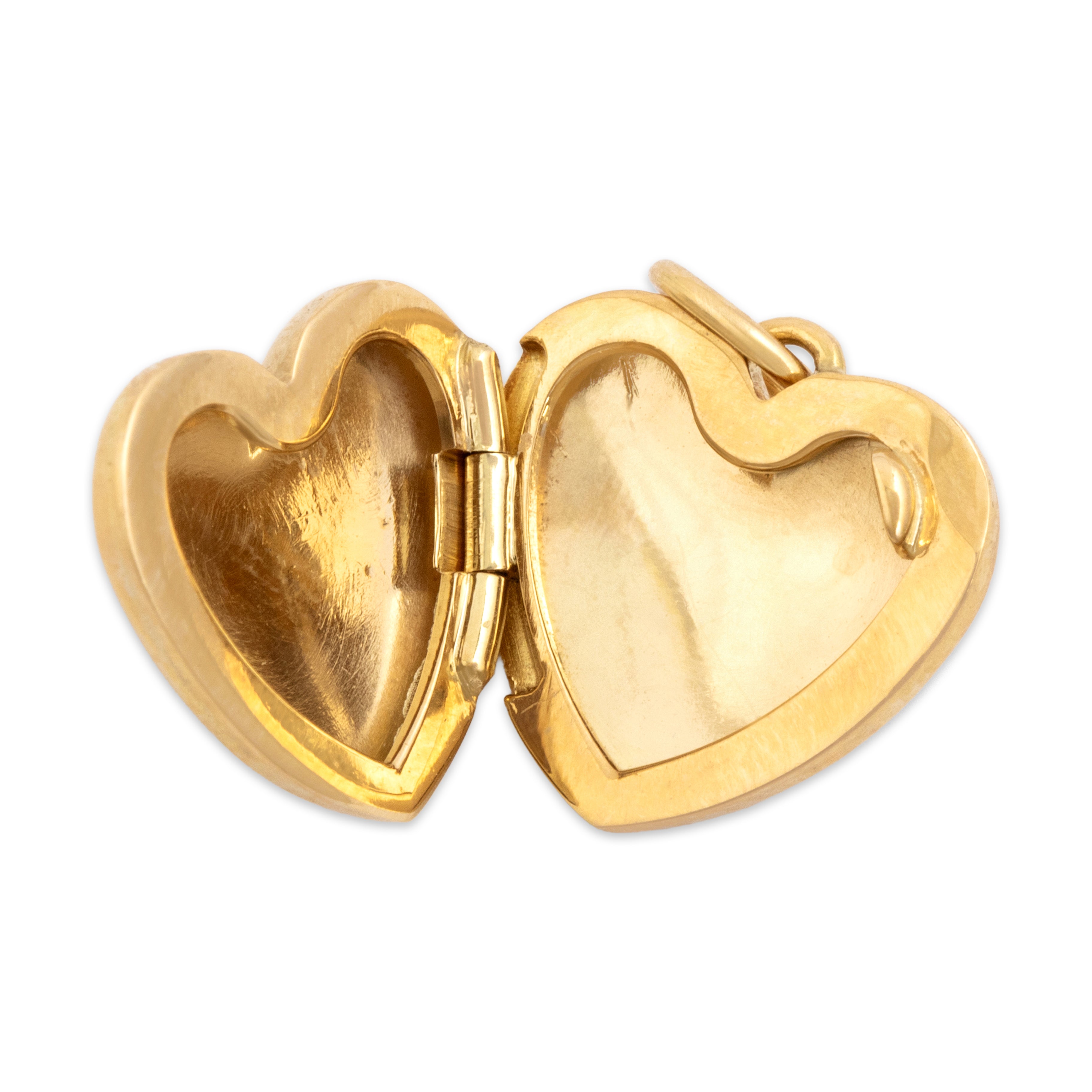 Vintage Tiffany & Co. Italian 18k Yellow Gold Sentimental Heart Locket Pendant - detail view #1