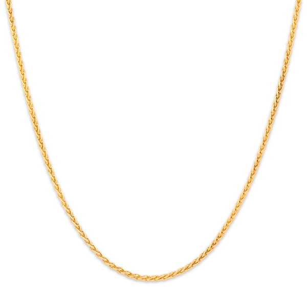 Vintage Italian 14k Yellow Gold Wonderful 1.4mm Wheat Chain 24