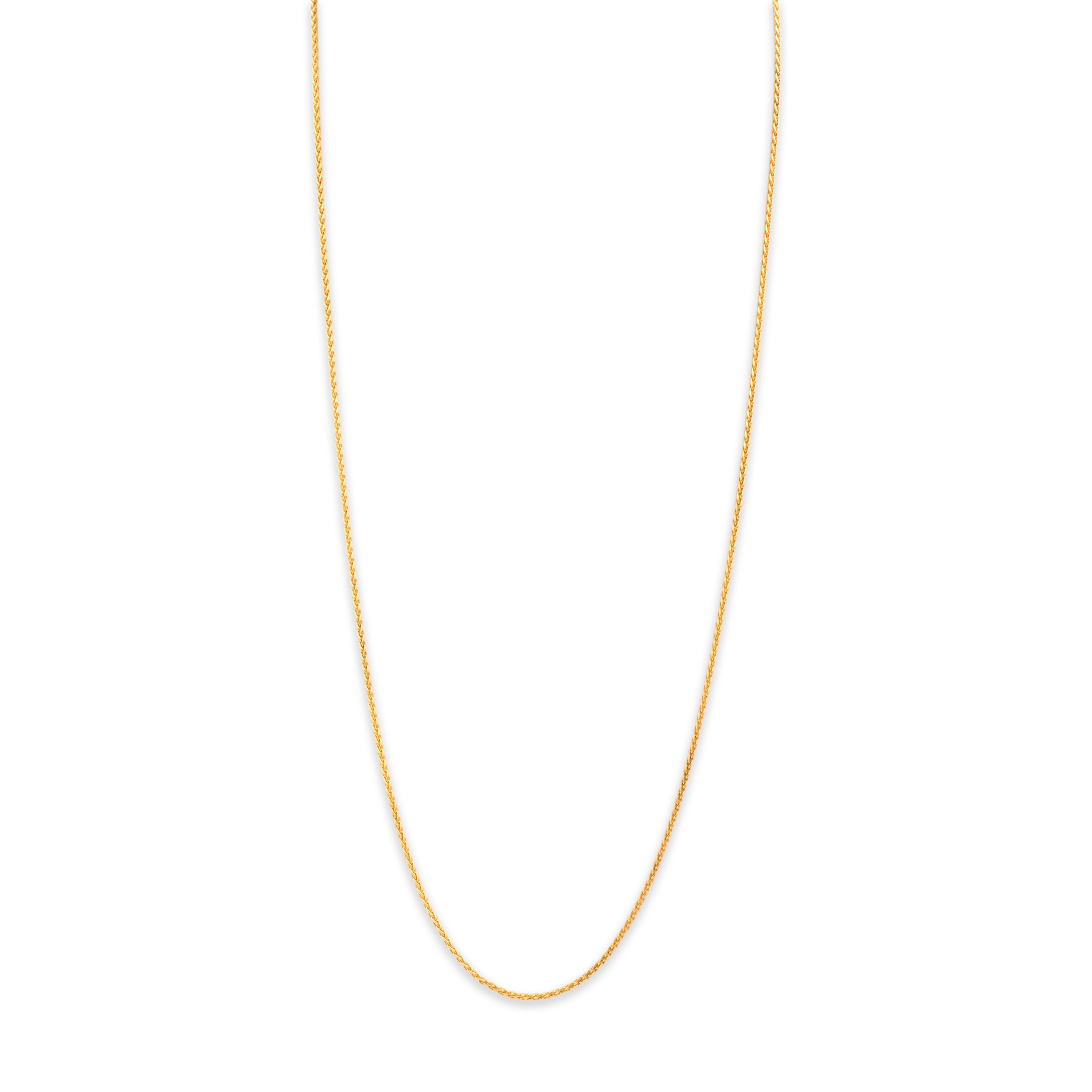 Vintage Italian Substantial 14k Yellow Gold Wonderful Wheat 1.4mm Chain - detail view #1