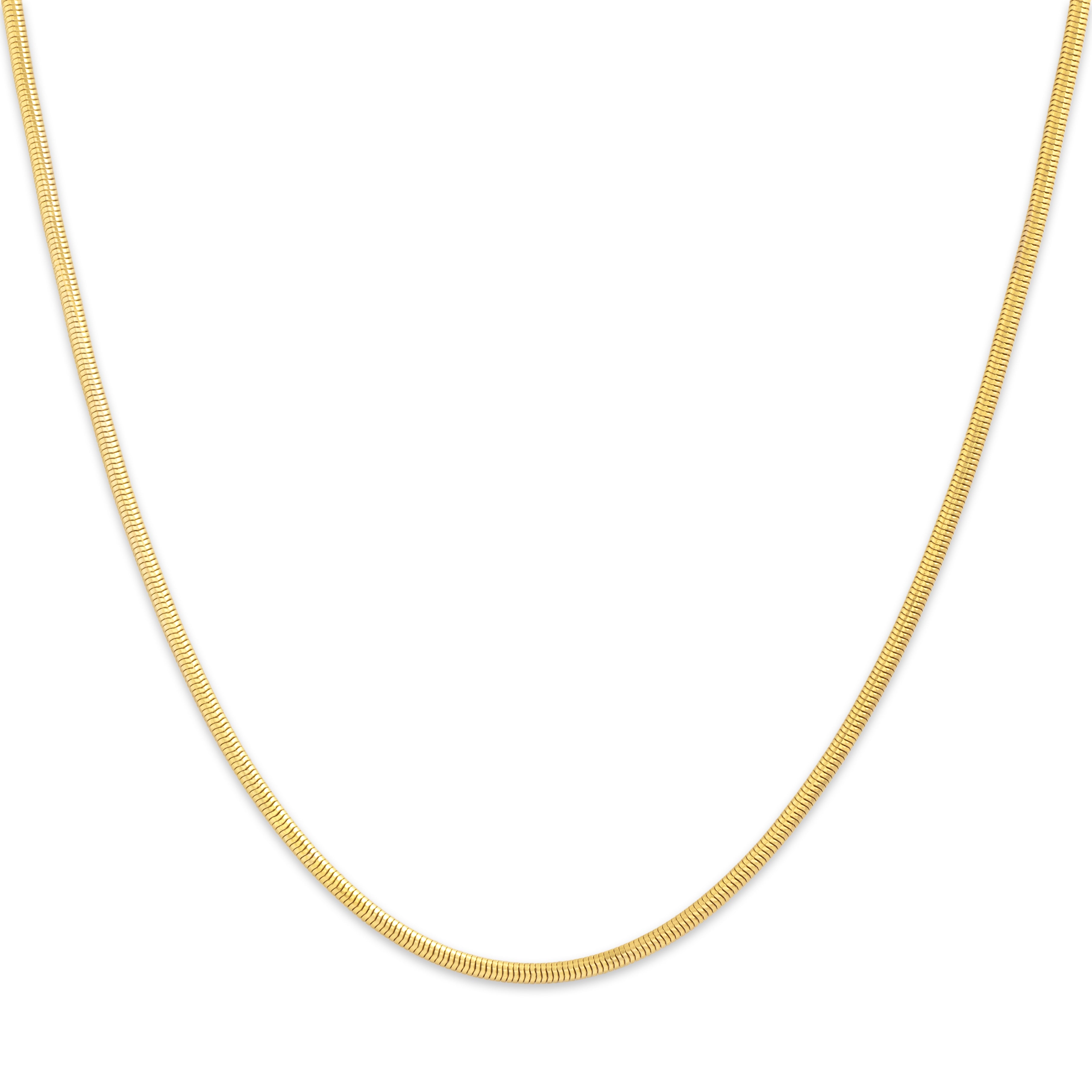 Vintage Italian Substantial 14k Yellow Gold Tubular Snake 1.75mm Chain - detail view #1
