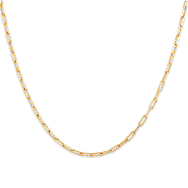 Vintage 14k Yellow Gold Elegant 2.2mm Peanut Chain 16