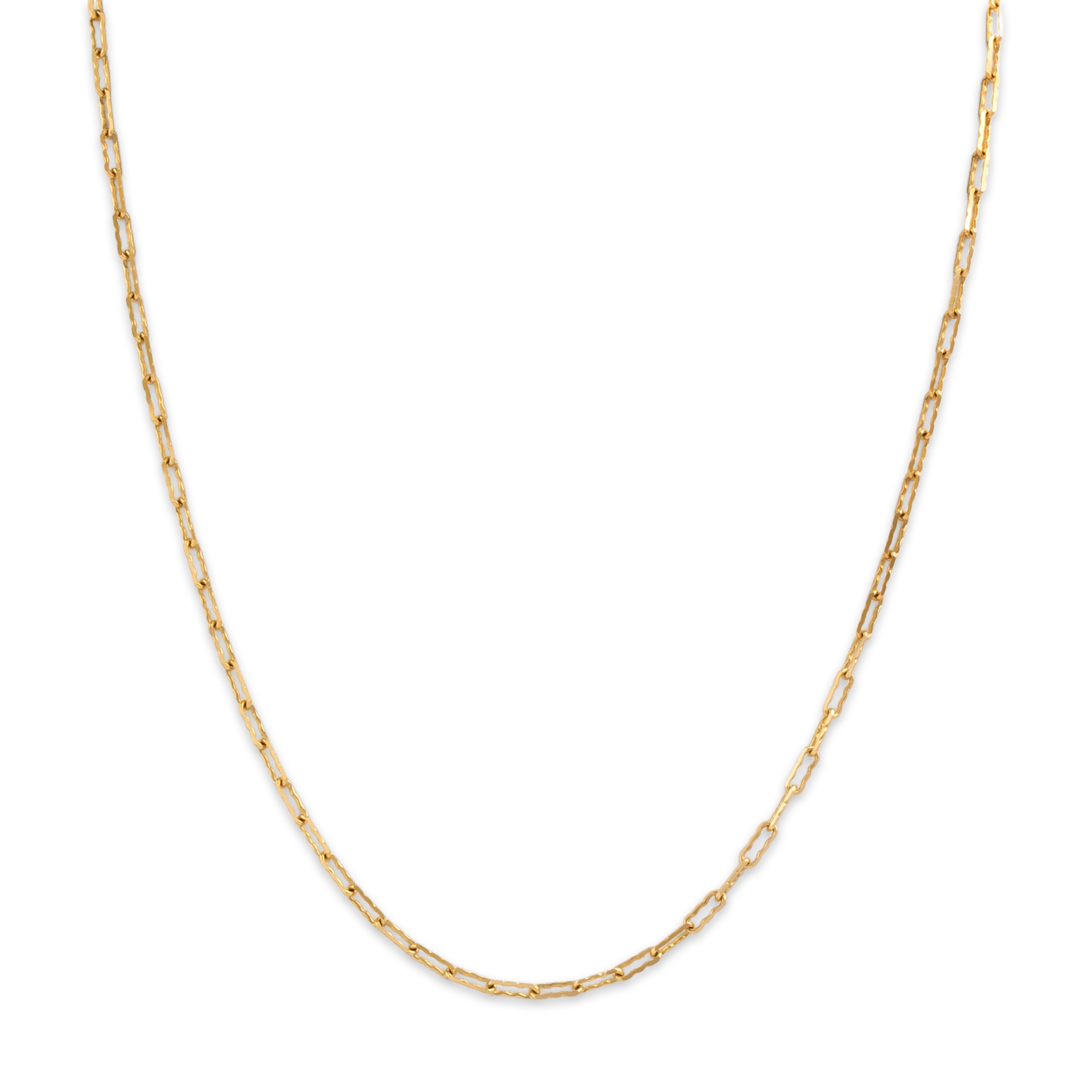 Vintage 14k Yellow Gold Everyday Peanut Chain 2.2mm (At Chain) Chain - Close-up view