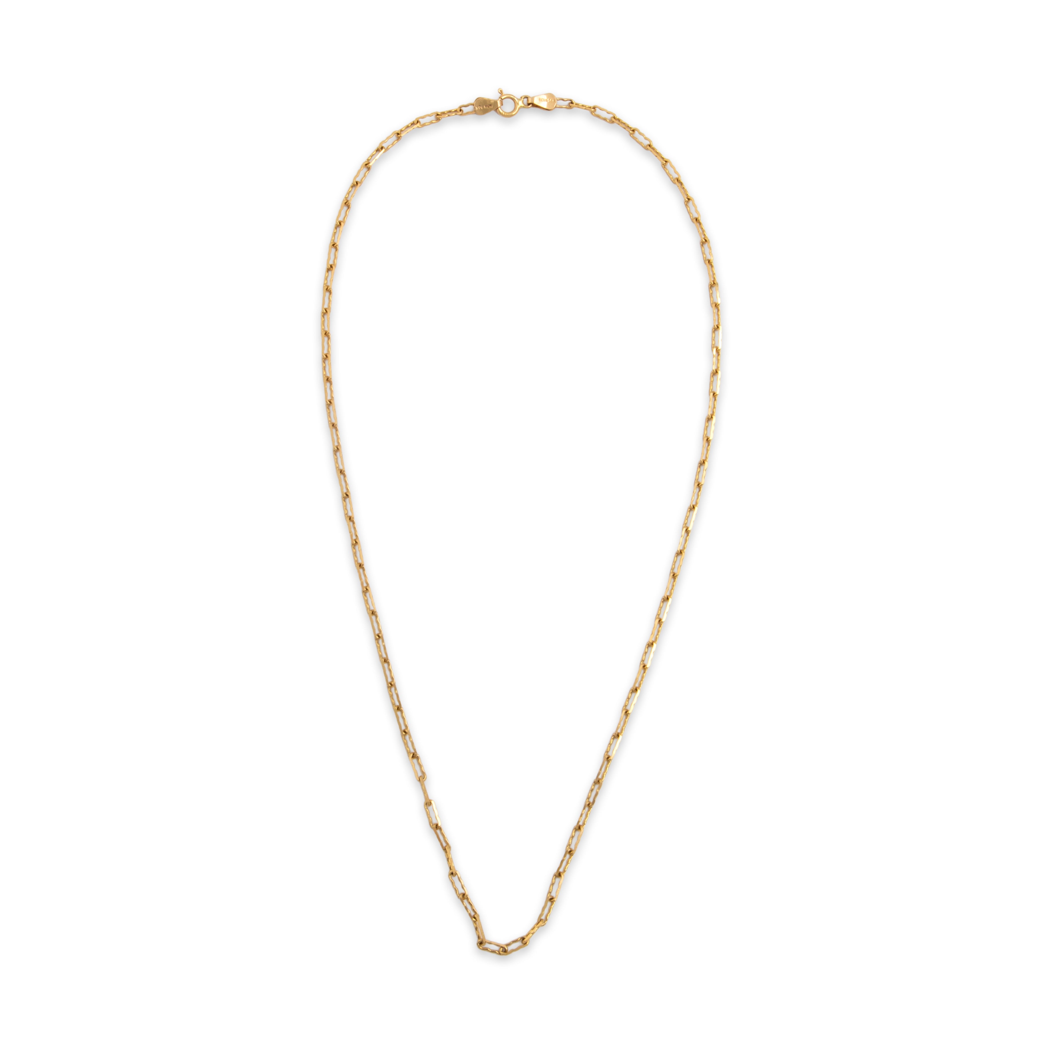 Vintage 14k Yellow Gold Everyday Peanut Chain 2.2mm (At Chain) Chain - Overall view