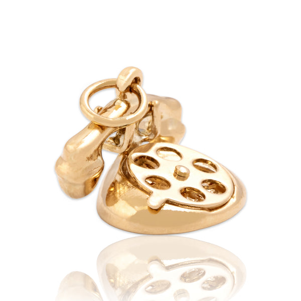 Vintage 14k Yellow Gold Spinning Dial Telephone Charm / Pendant
