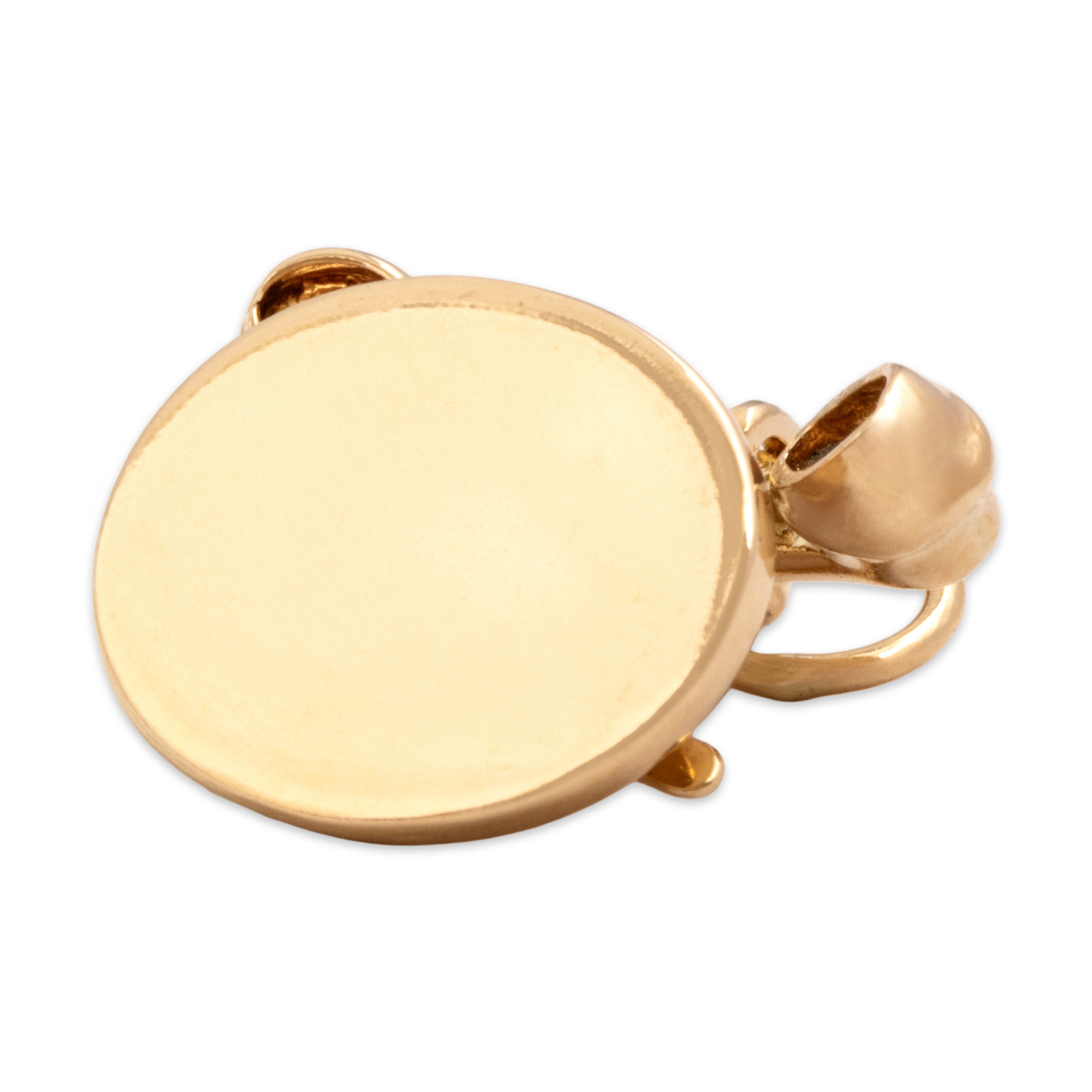Vintage 14k Yellow Gold Spinning Dial Telephone Charm / Pendant - detail view #1