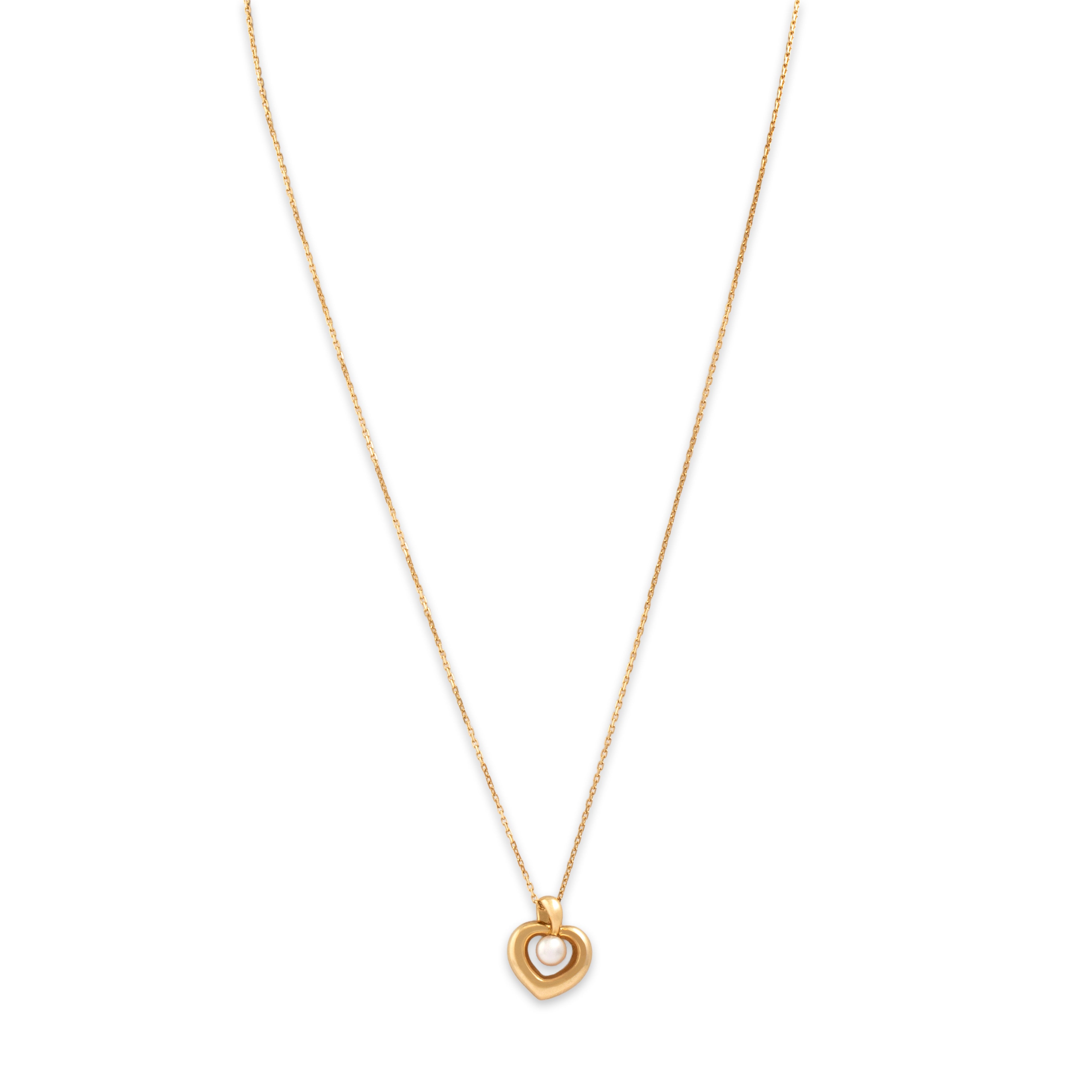 Vintage Mikimoto 18k Yellow Gold Pearl Romantic Floating Pearl Pendant - detail view #1