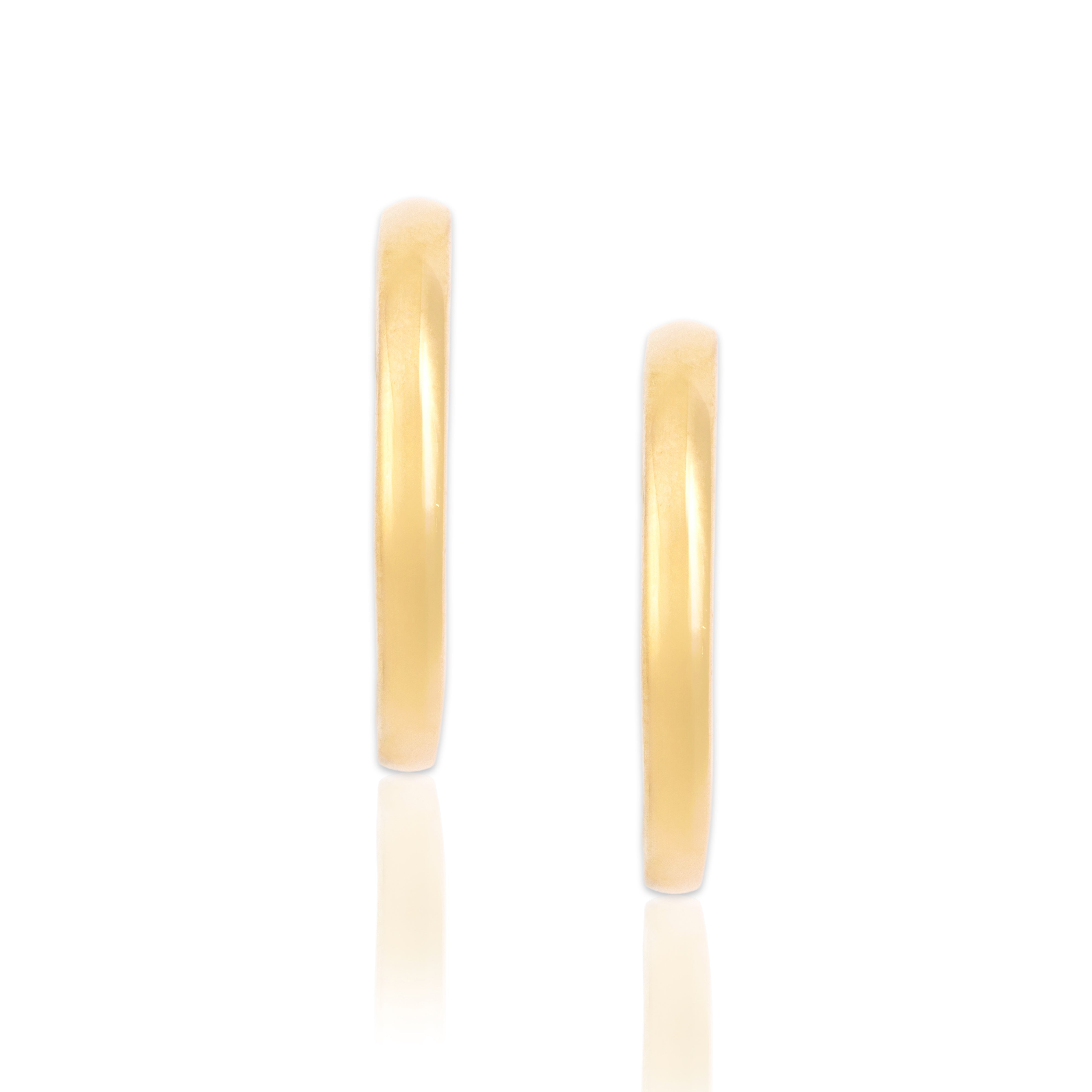 Vintage 14k Yellow Gold Sleek Everyday Hoop Earrings