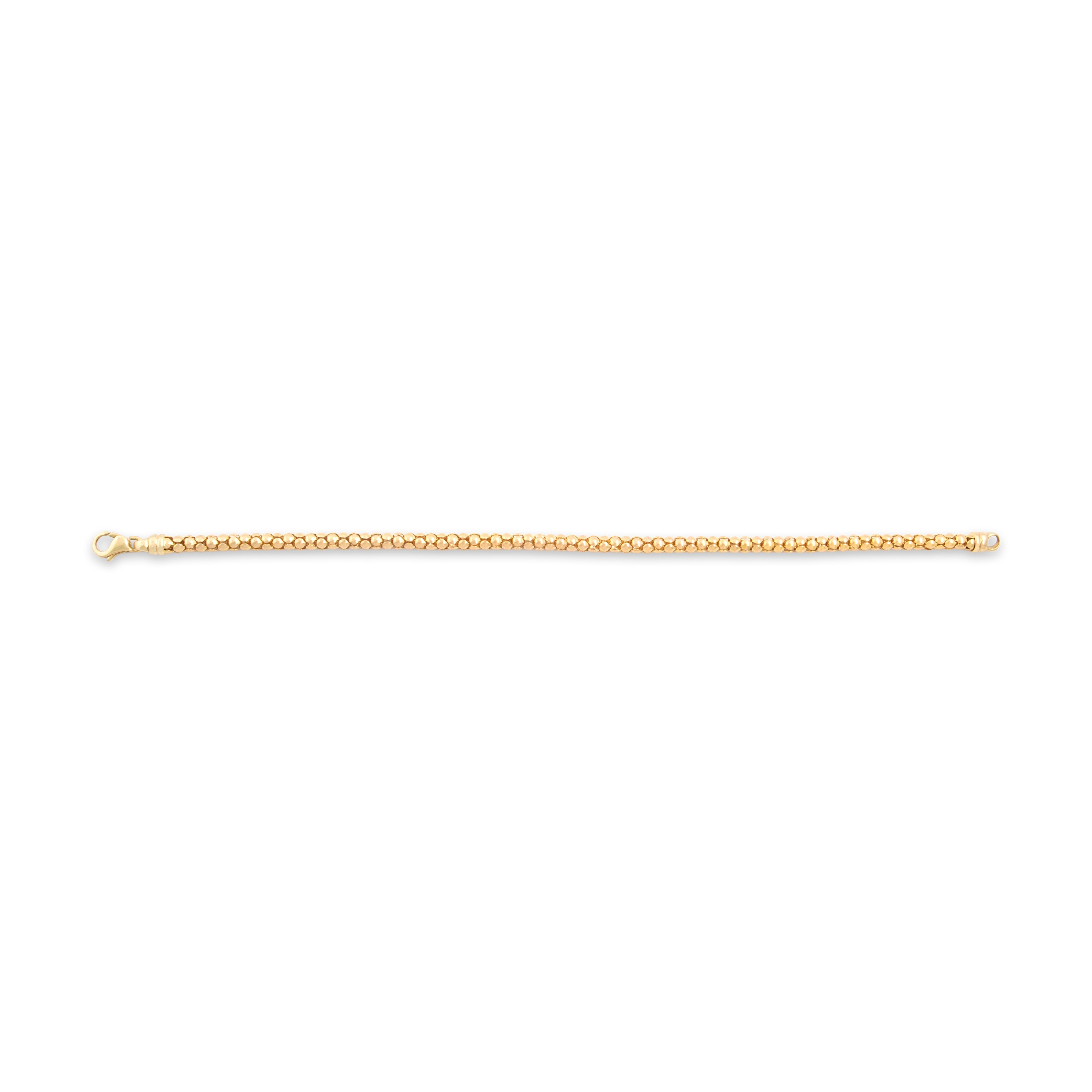 Vintage Italian 14k Yellow Gold Fantastic Open Bubble Link Bracelet - Overall view