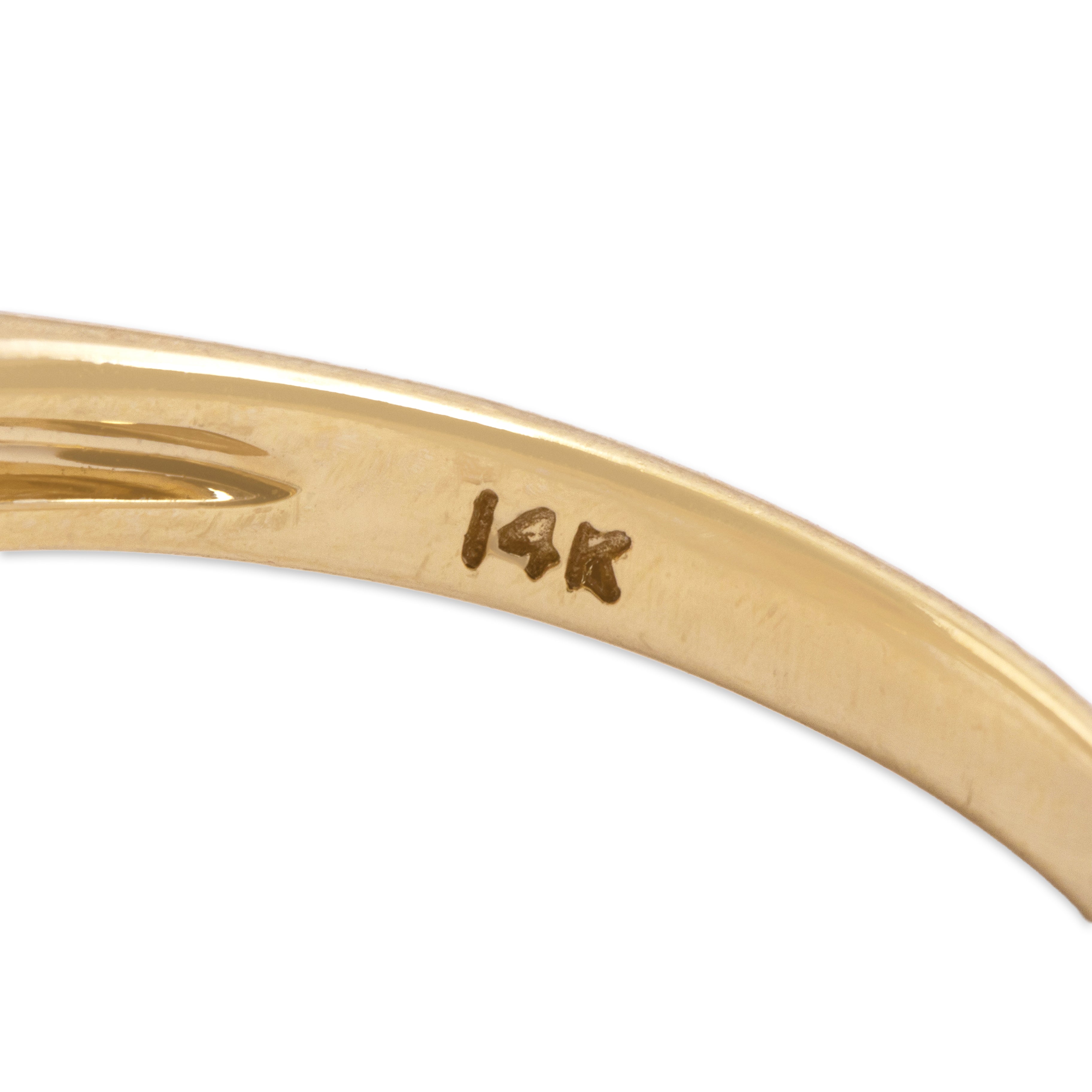 Vintage 14k Yellow Gold .69ct Ruby .59cttw Diamond Splendid Multi-Cut Halo Ring - Hallmark view