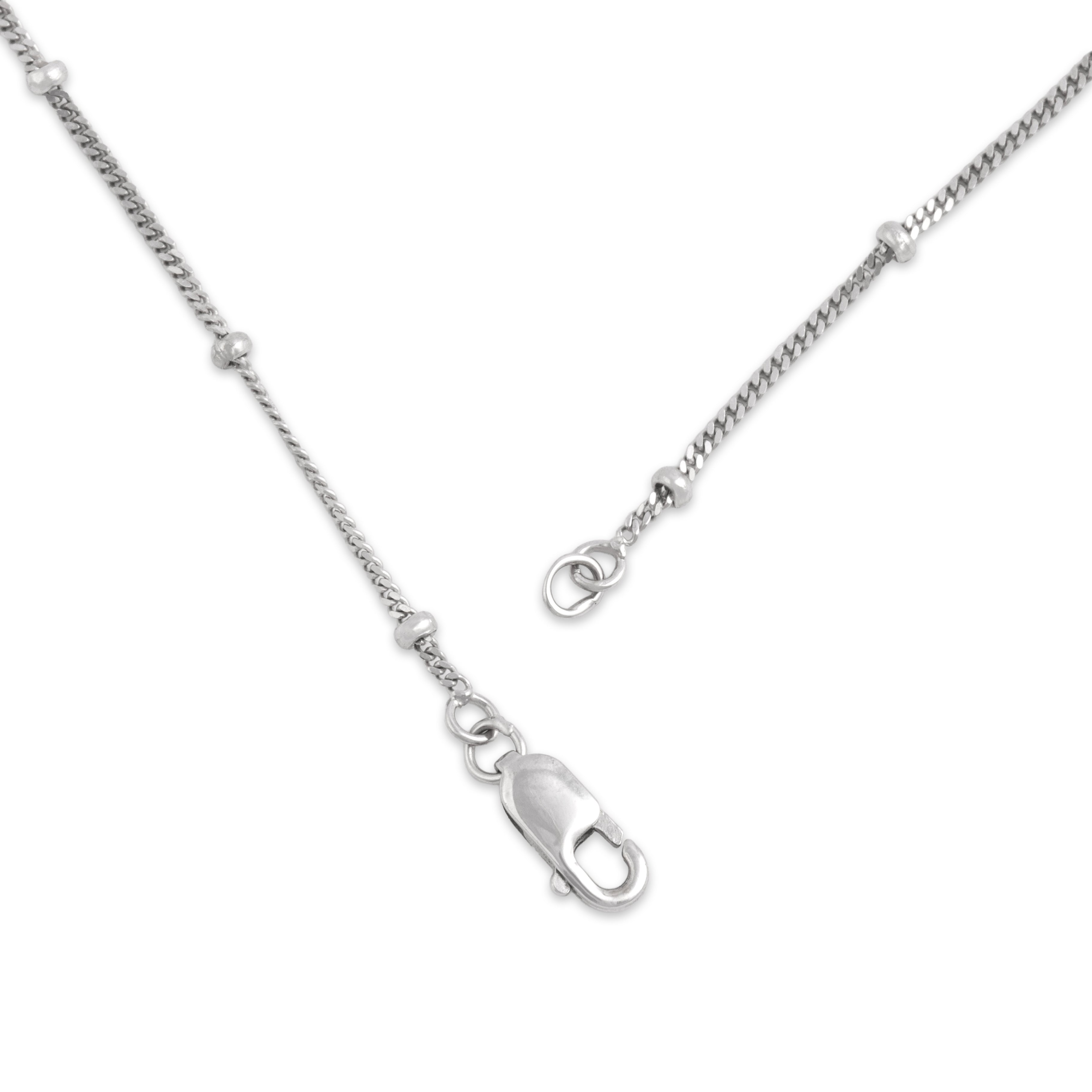 Vintage 14k White Gold Diamond Chic Lariat Station Necklace - clasp view