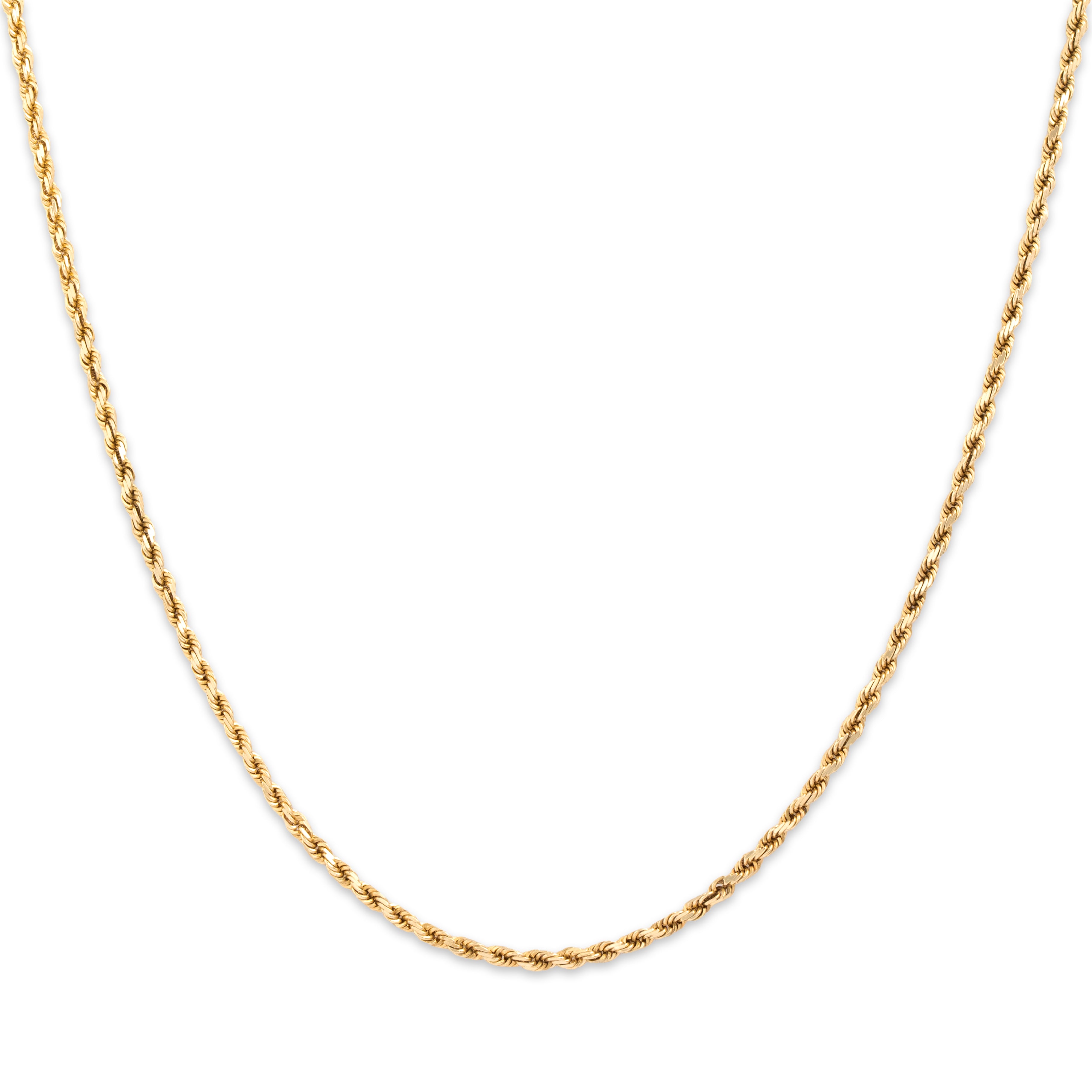 Vintage 14k Yellow Gold Stackable Twisted Rope Link 1.8mm Chain - detail view #1