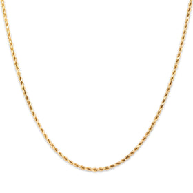 Vintage 14k Yellow Gold Stackable Twisted Rope Link 1.8mm Chain 18"