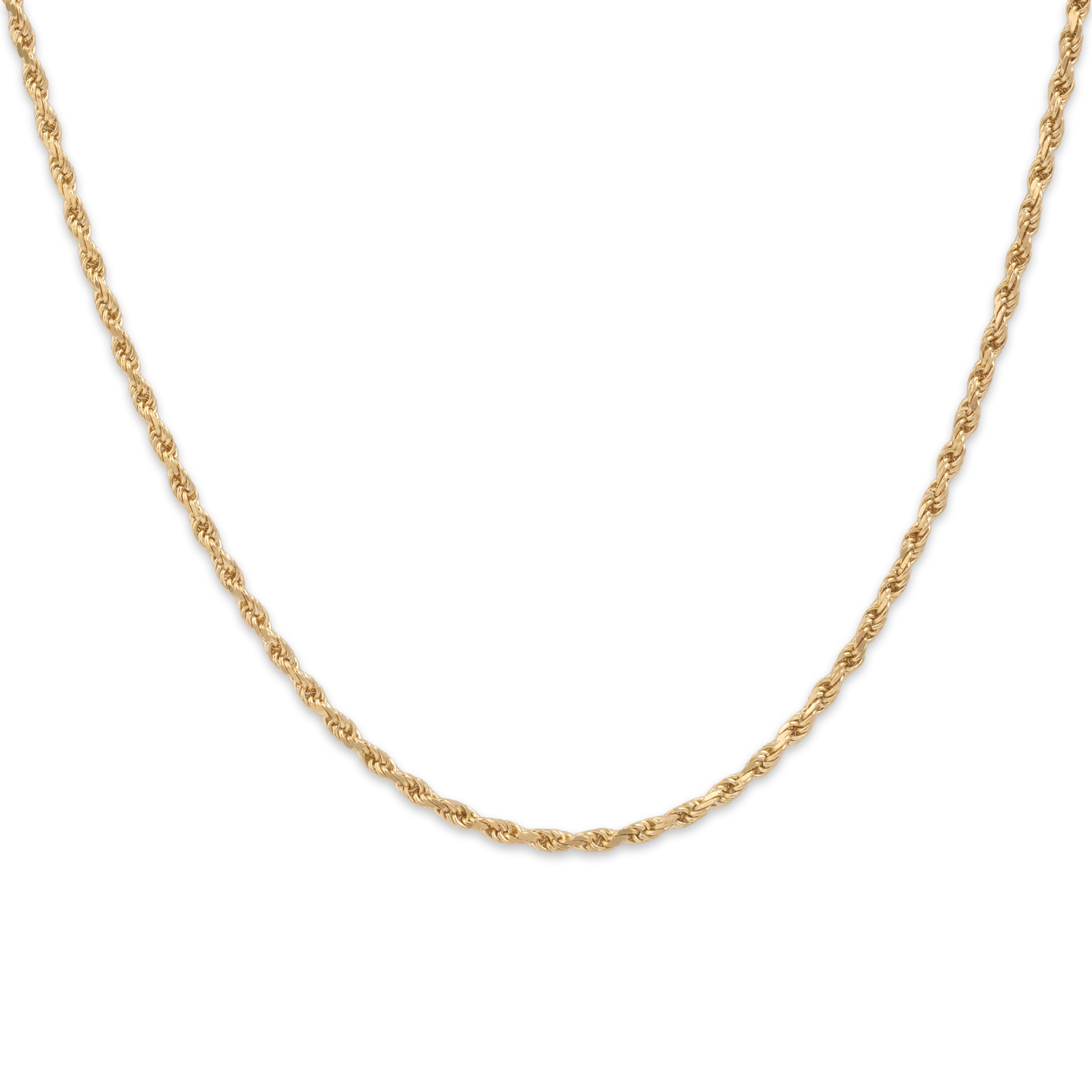 Vintage 14k Yellow Gold Classic Rope 1.7mm Chain - detail view #1
